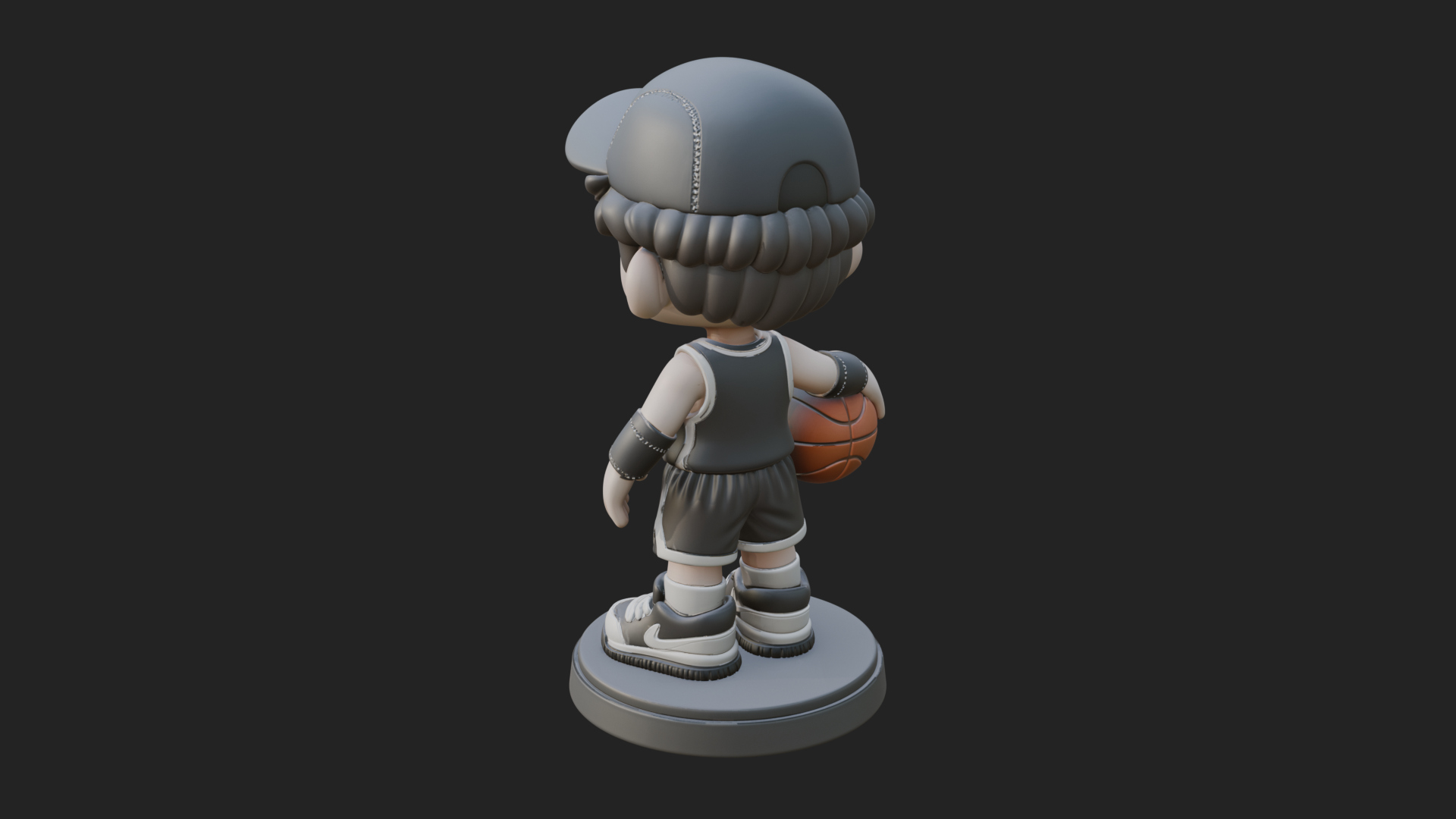 Chibi Basketball Boy Statue Design 3 3D Print Model 3D Model