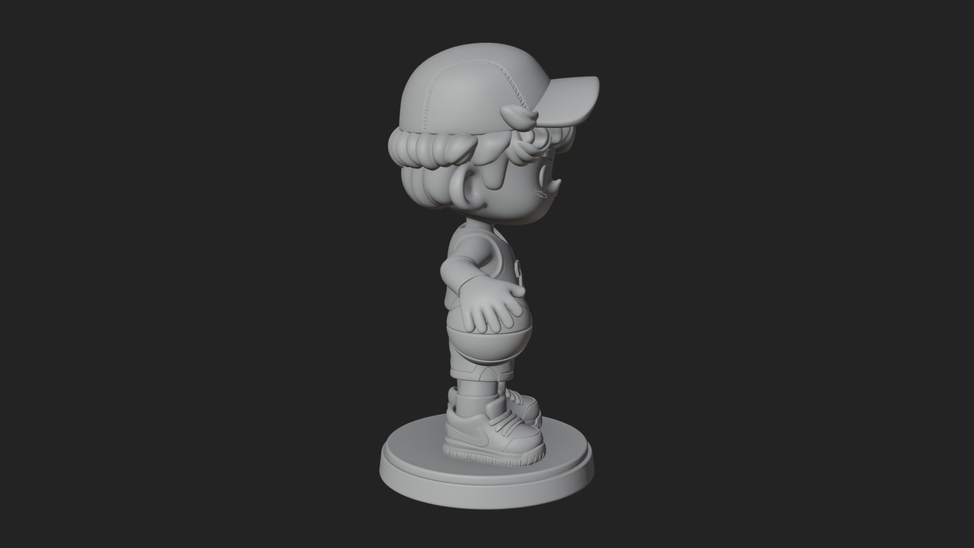 Chibi Basketball Boy Statue Design 3 3D Print Model 3D Model