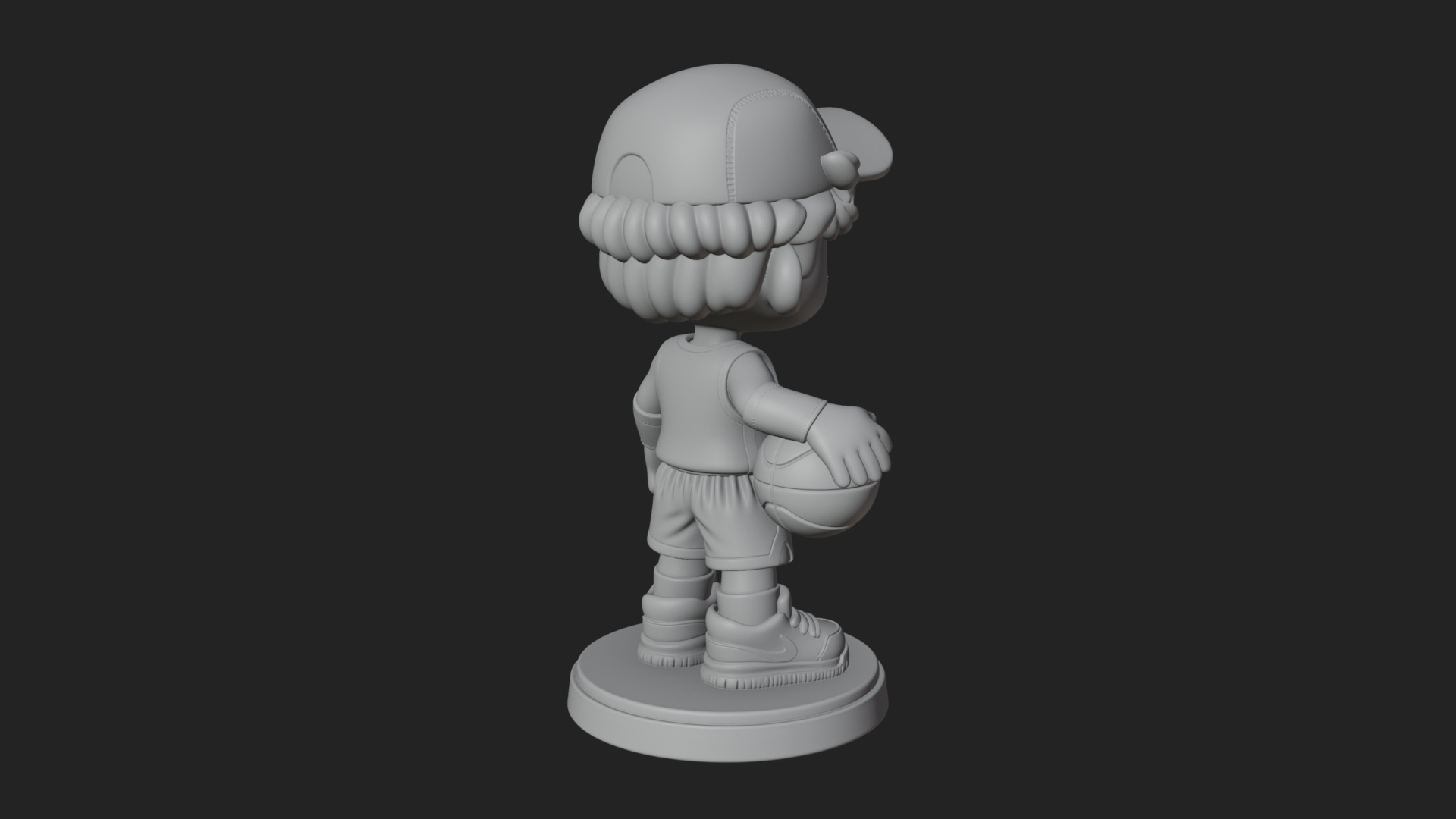 Chibi Basketball Boy Statue Design 3 3D Print Model 3D Model