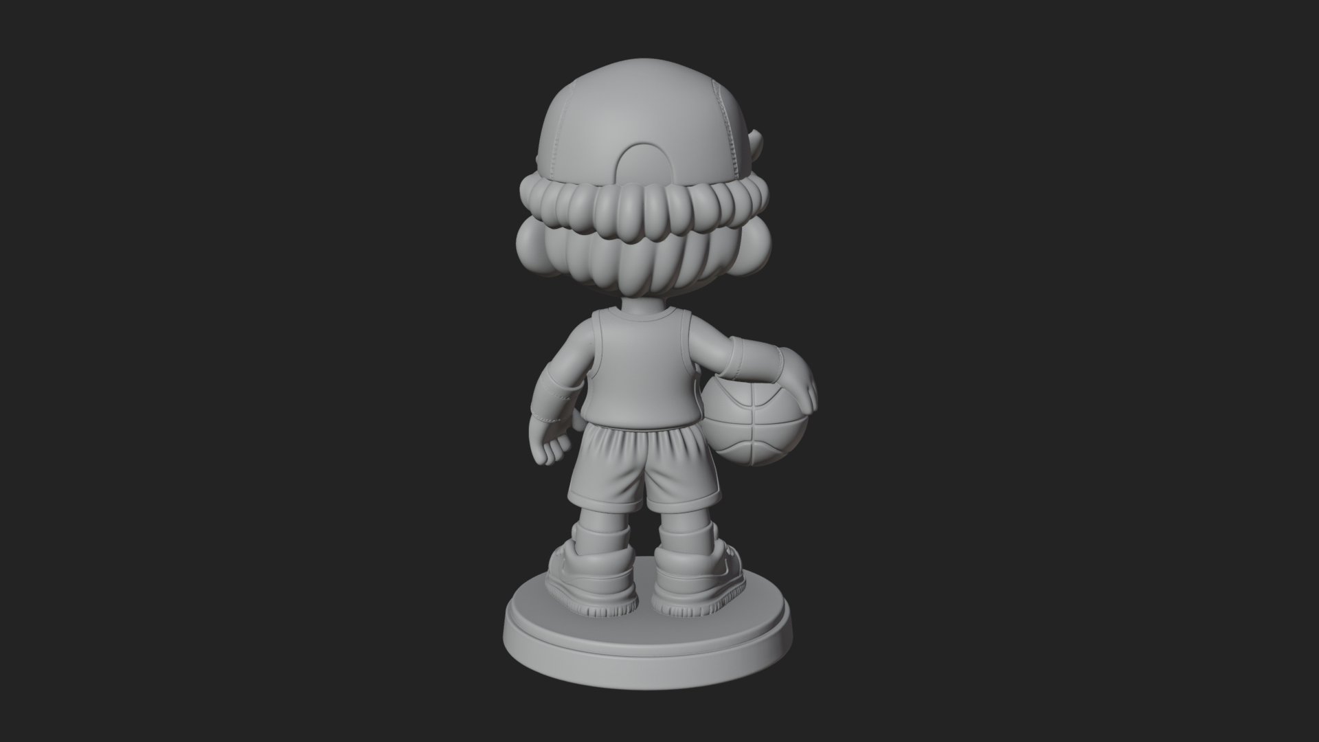 Chibi Basketball Boy Statue Design 3 3D Print Model 3D Model