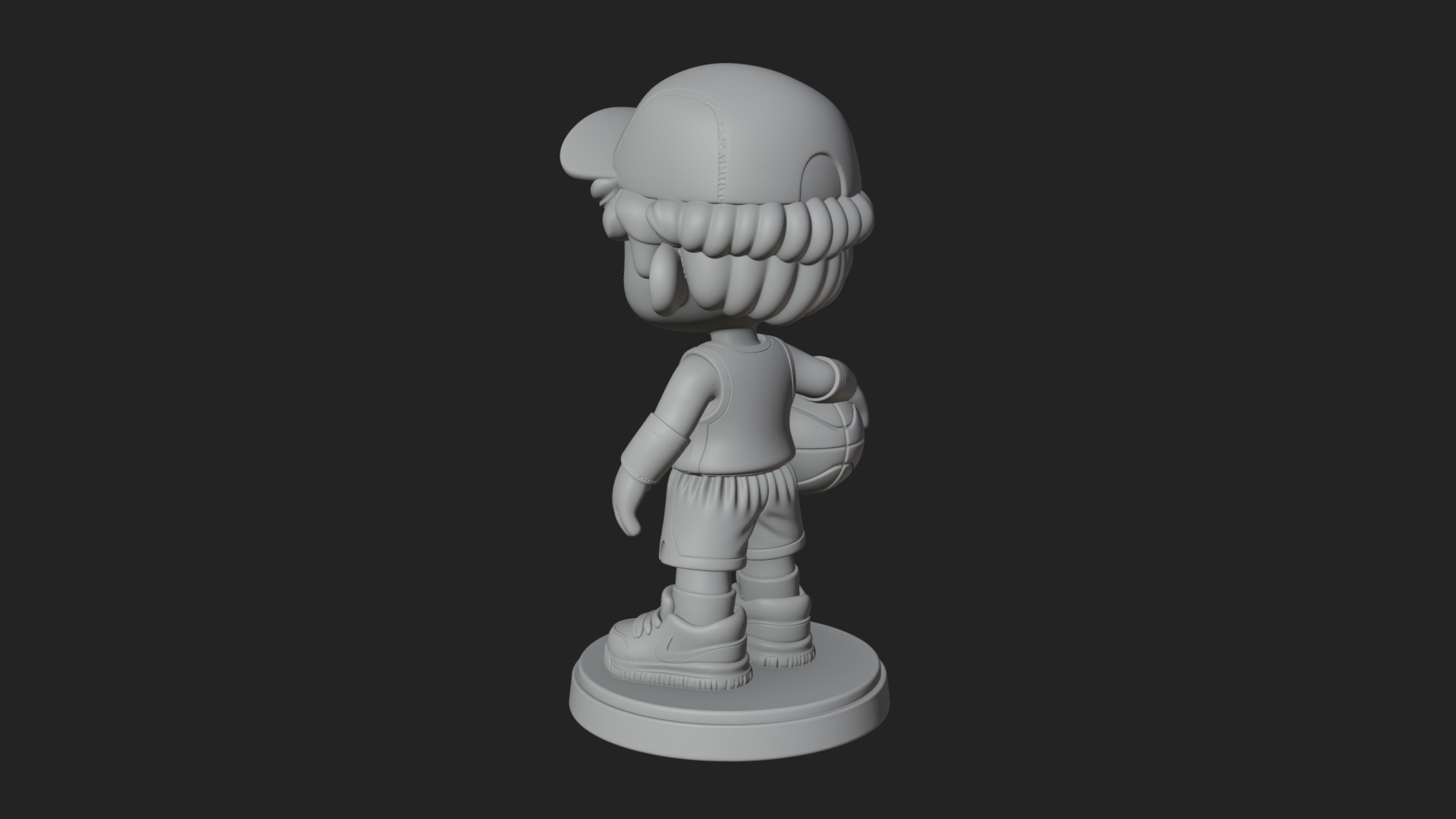 Chibi Basketball Boy Statue Design 3 3D Print Model 3D Model