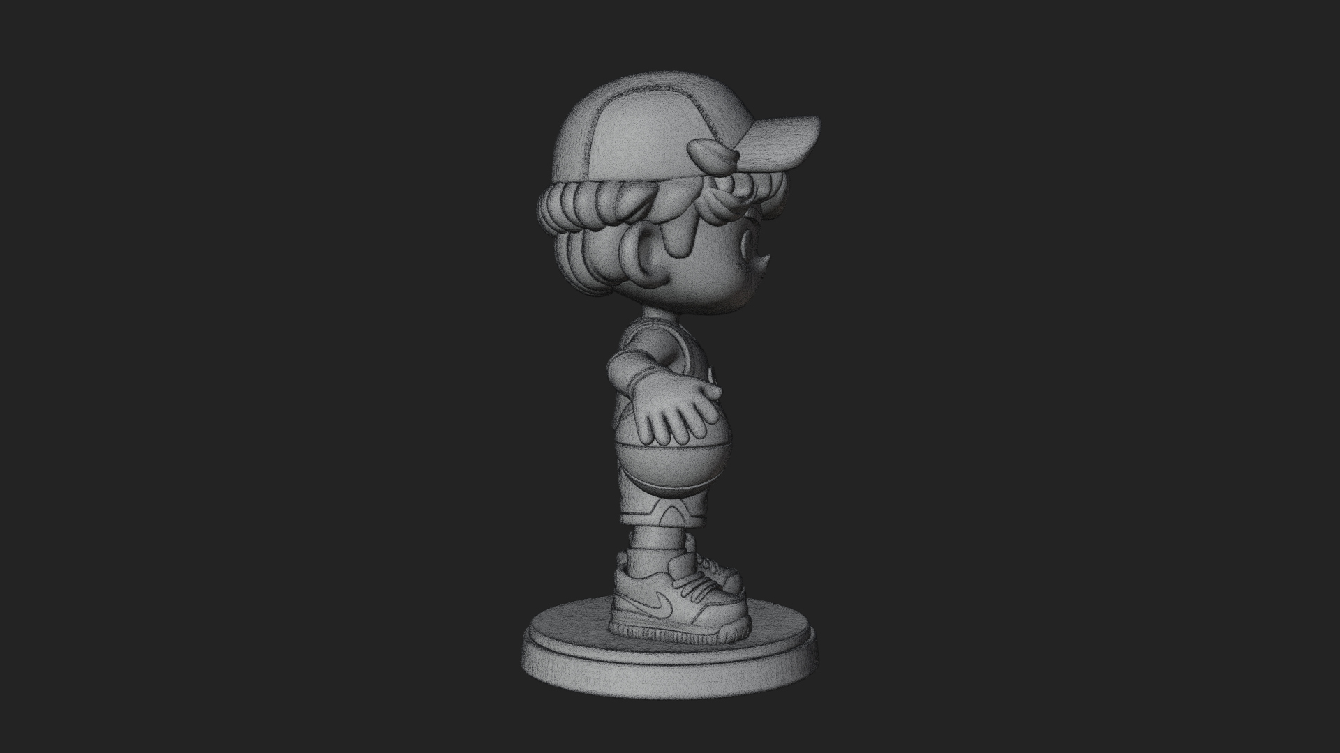 Chibi Basketball Boy Statue Design 3 3D Print Model 3D Model