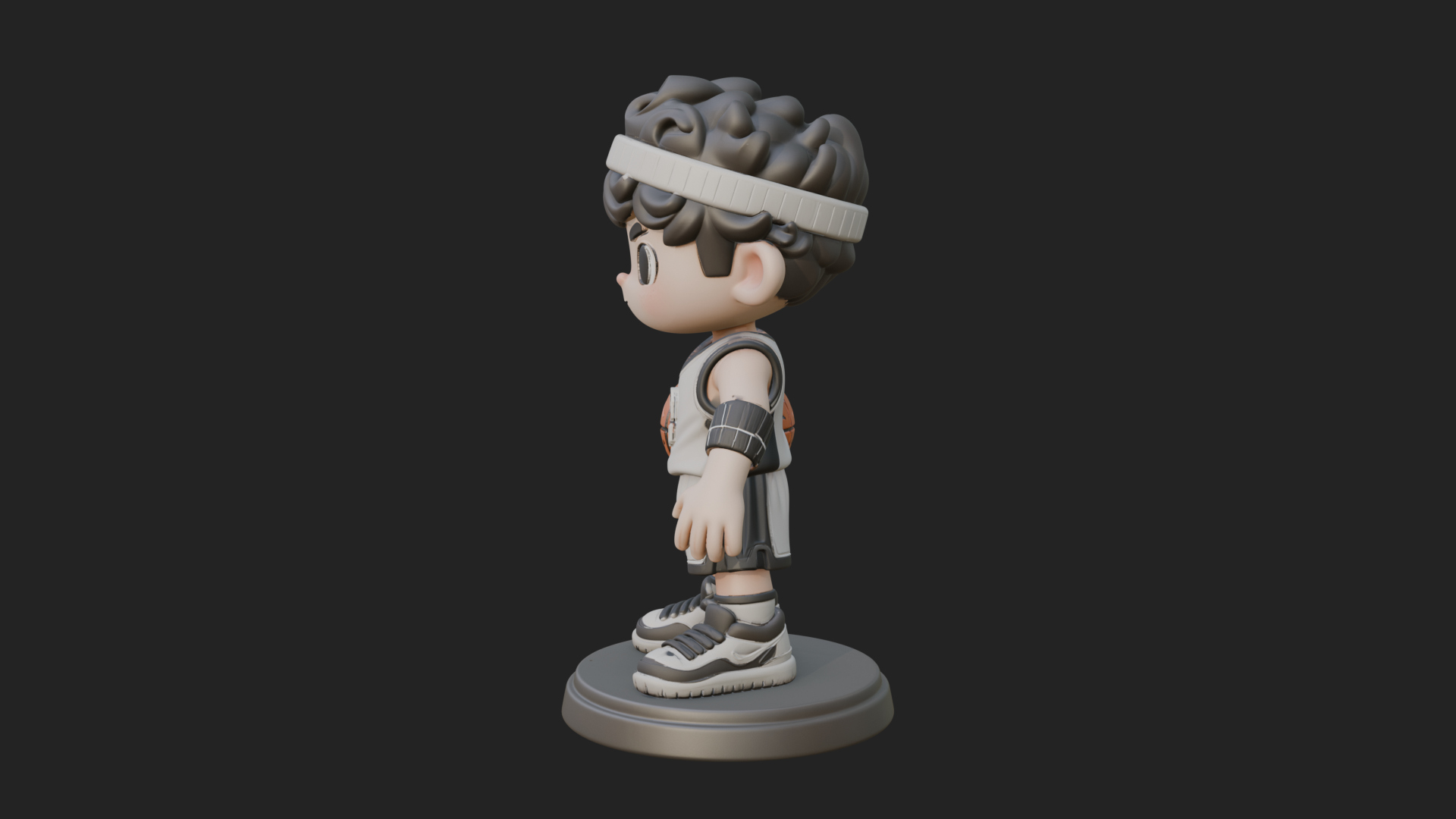 Chibi Basketball Boy Statue Design 4 3D Print Model 3D Model