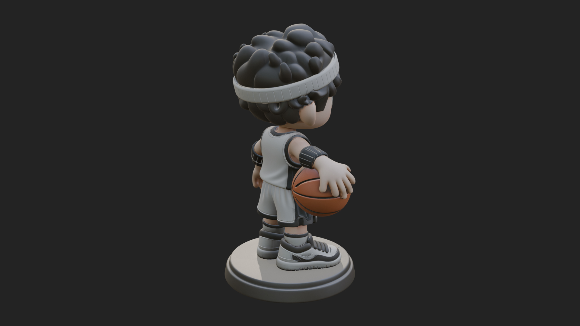 Chibi Basketball Boy Statue Design 4 3D Print Model 3D Model