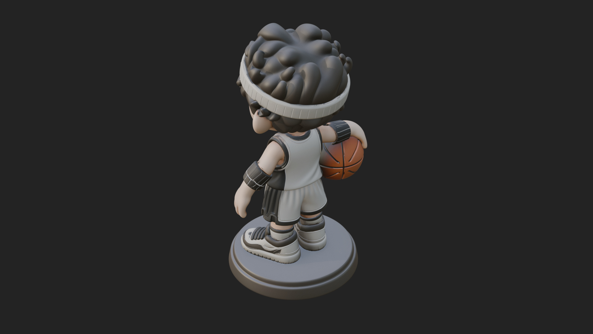 Chibi Basketball Boy Statue Design 4 3D Print Model 3D Model
