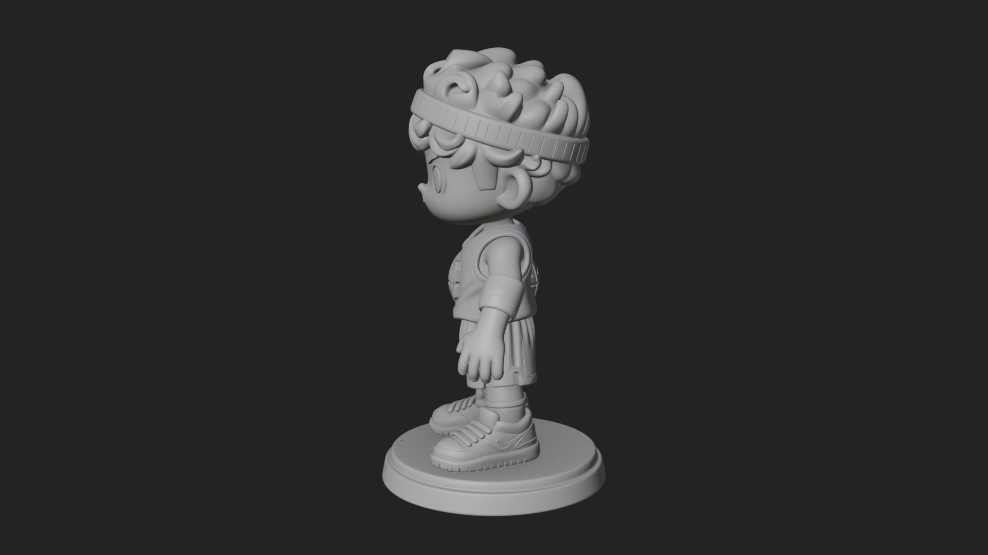 Chibi Basketball Boy Statue Design 4 3D Print Model 3D Model