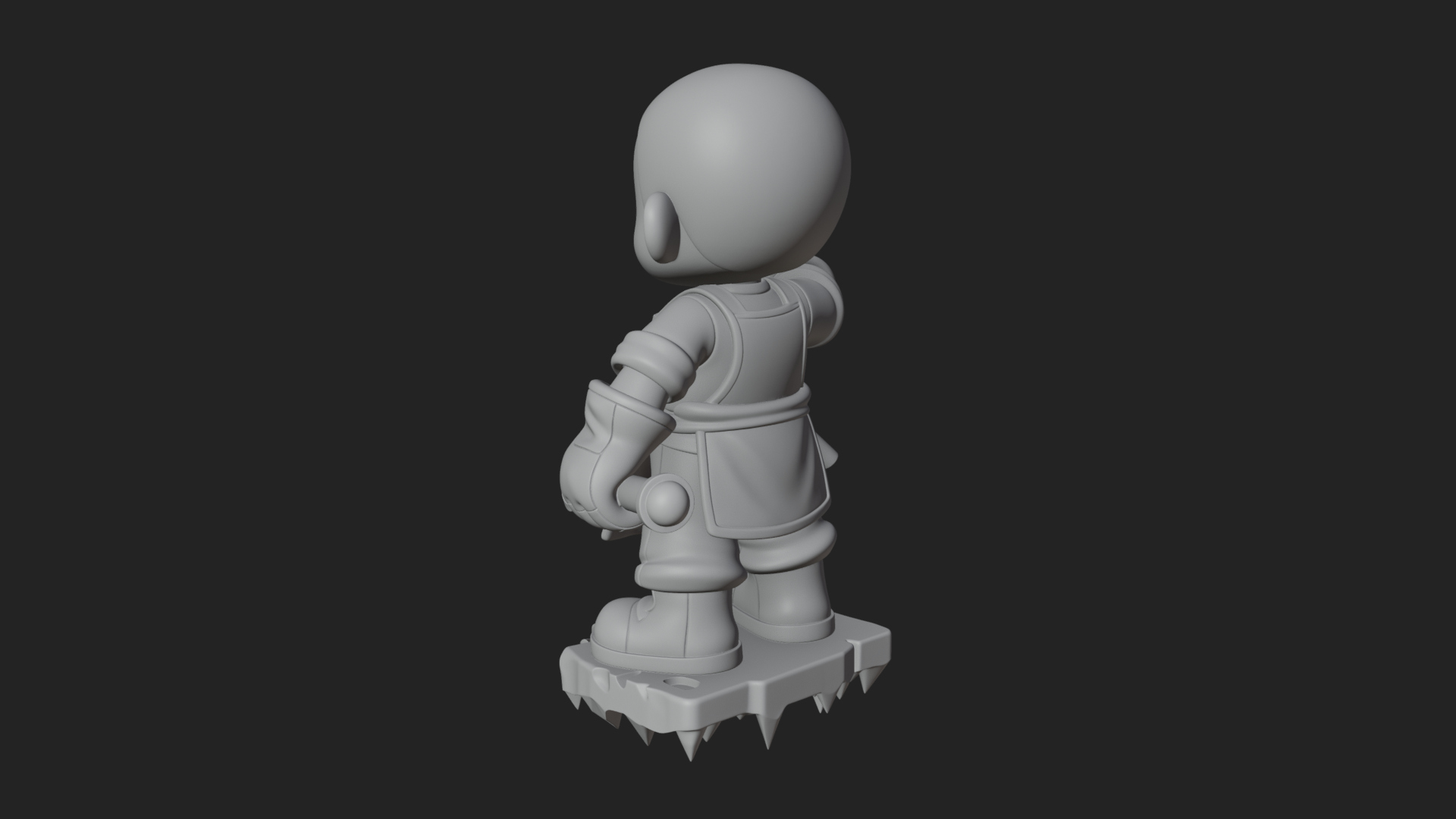 Chibi Blacksmith with Hammer Statue Design 2 3D Print 3D Model
