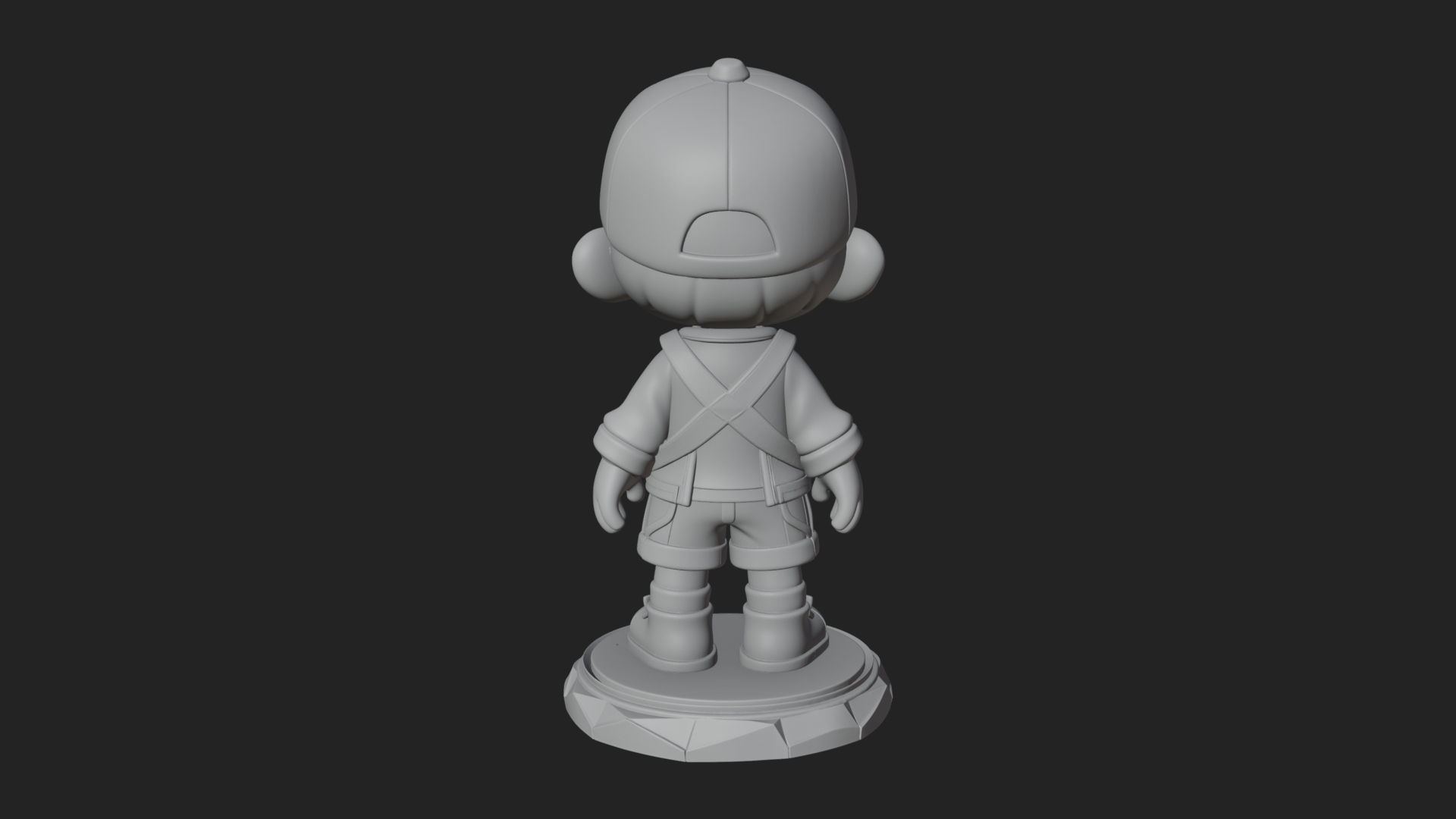 Chibi Camera Boy Statue Design 1 3D Print Model 3D Model