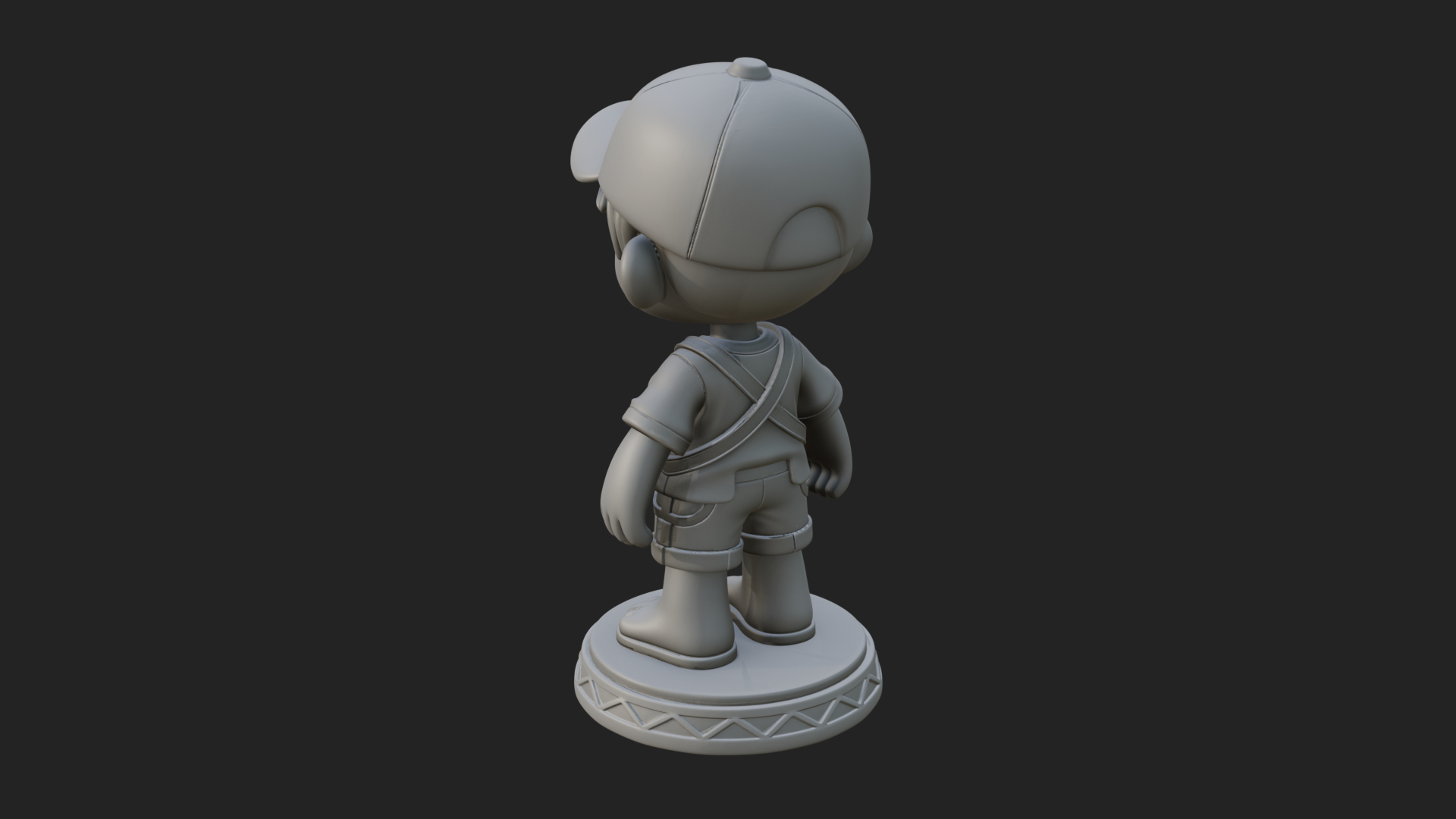 Chibi Camera Boy Statue Design 2 3D Print Model 3D Model