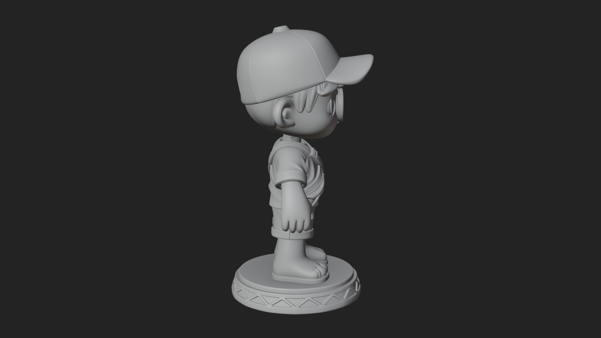 Chibi Camera Boy Statue Design 2 3D Print Model 3D Model