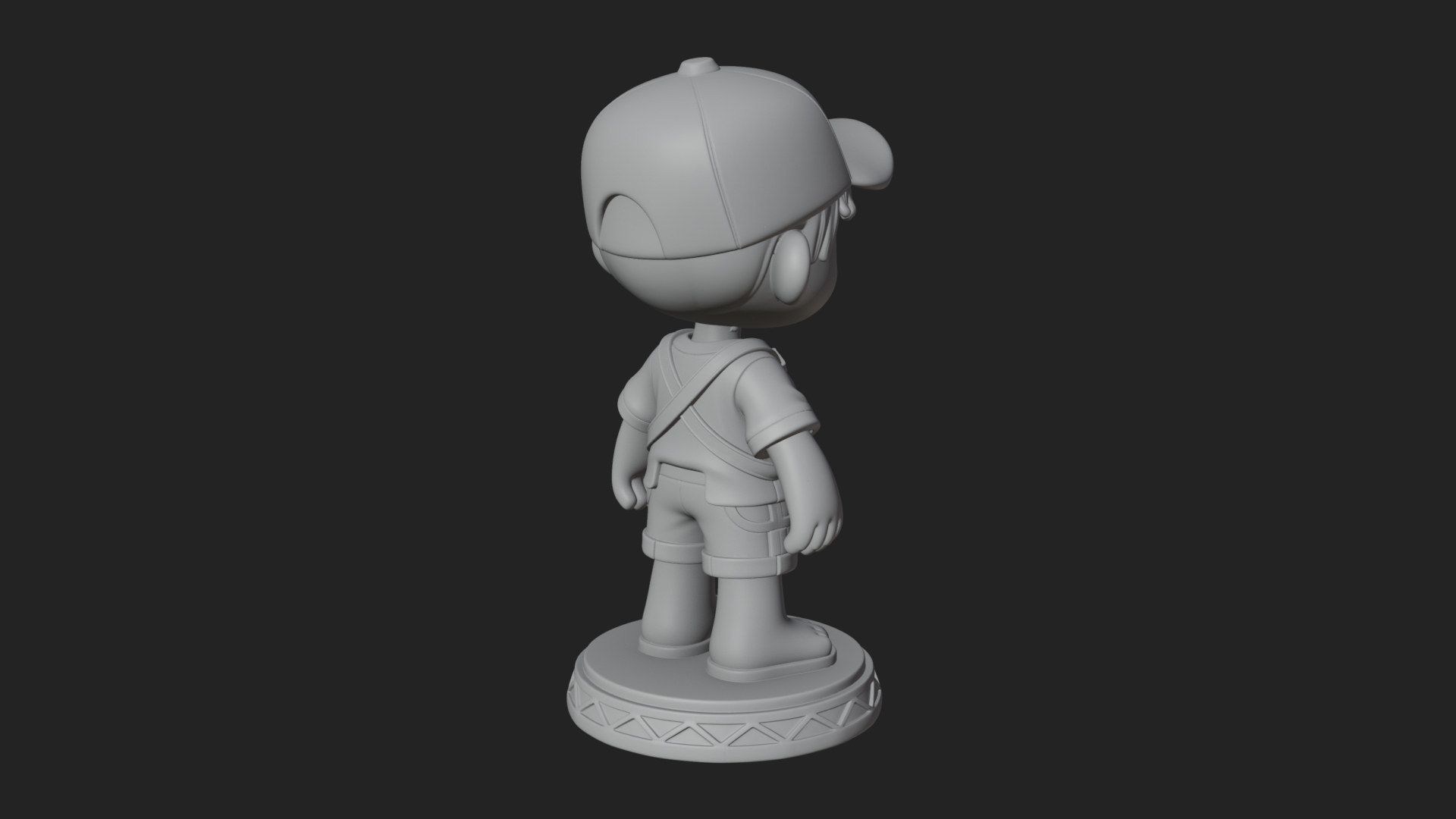 Chibi Camera Boy Statue Design 2 3D Print Model 3D Model