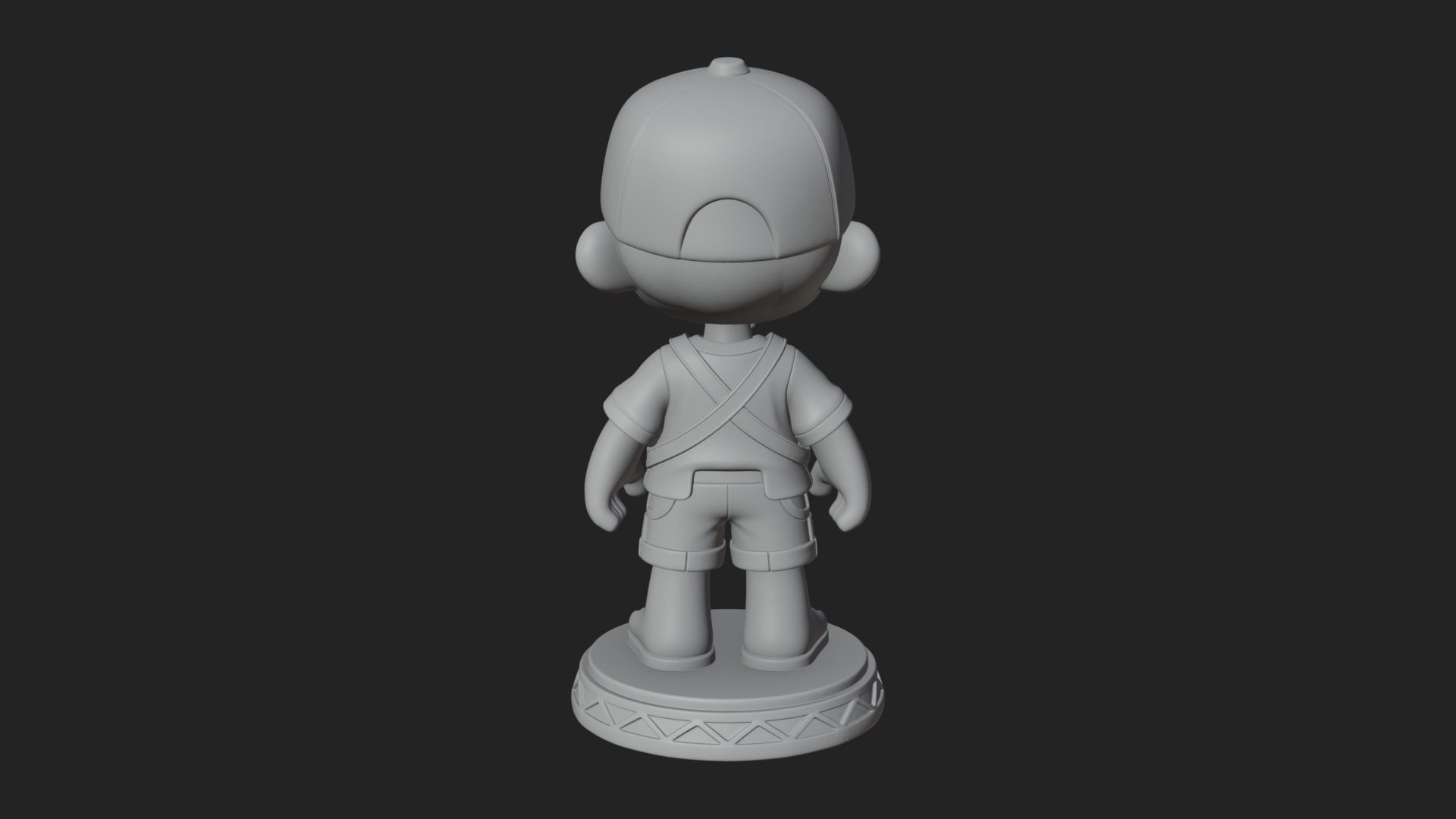 Chibi Camera Boy Statue Design 2 3D Print Model 3D Model