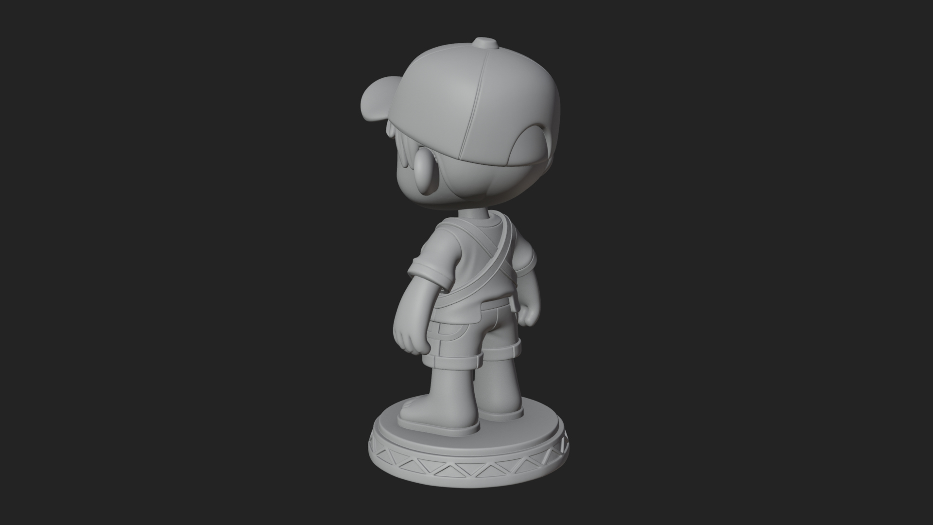 Chibi Camera Boy Statue Design 2 3D Print Model 3D Model