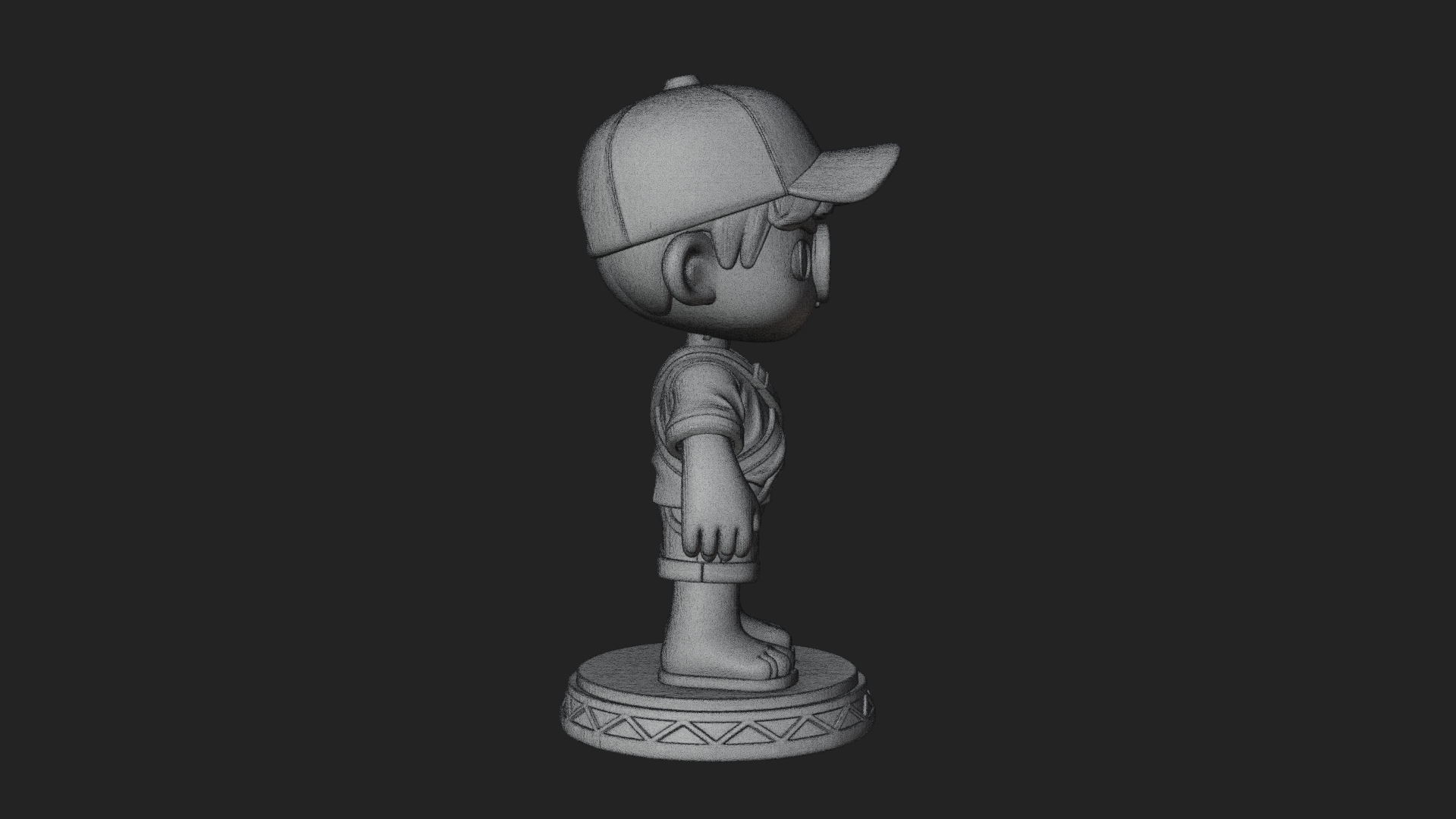 Chibi Camera Boy Statue Design 2 3D Print Model 3D Model