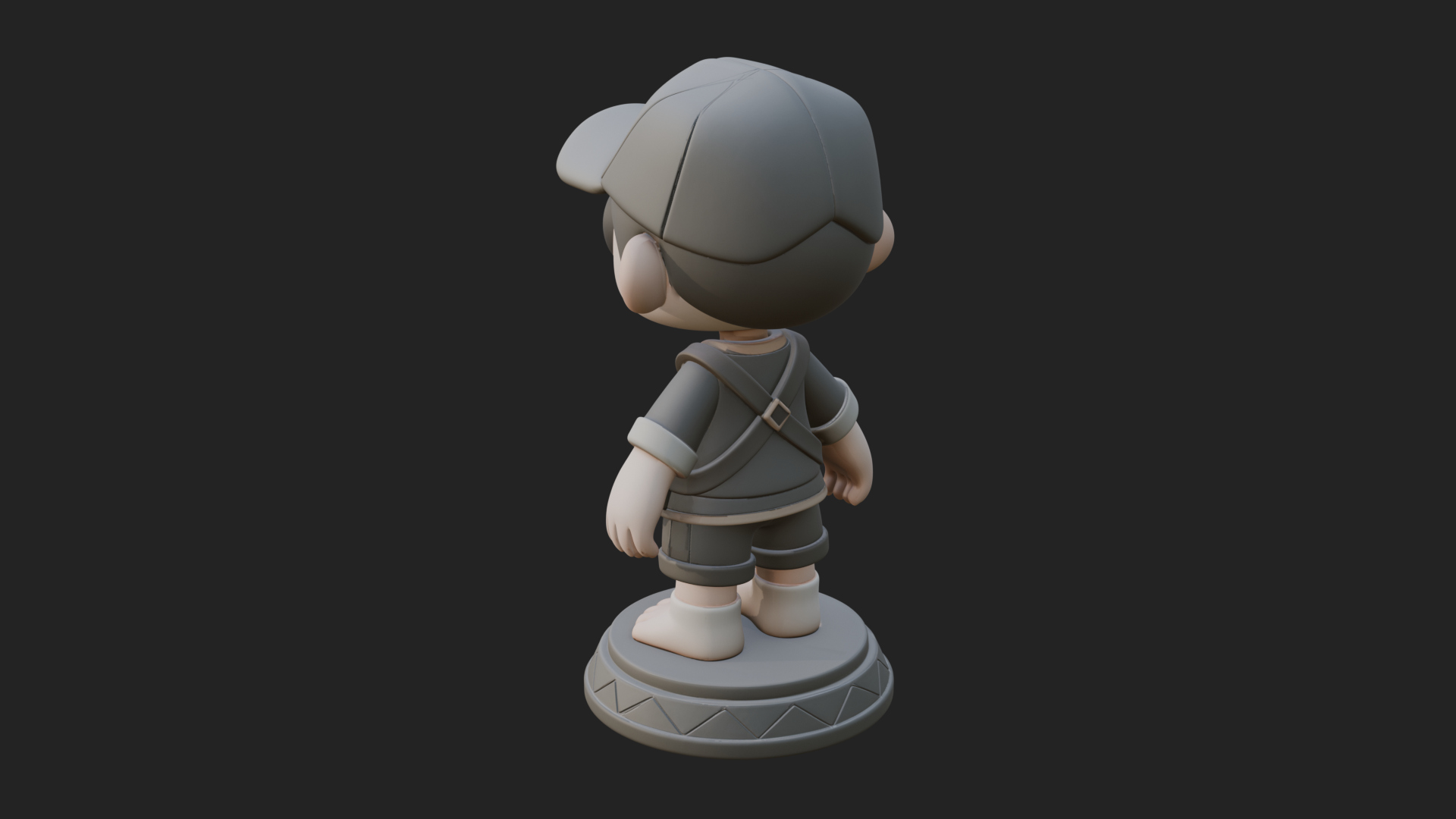 Chibi Camera Boy Statue Design 3 3D Print Model 3D Model