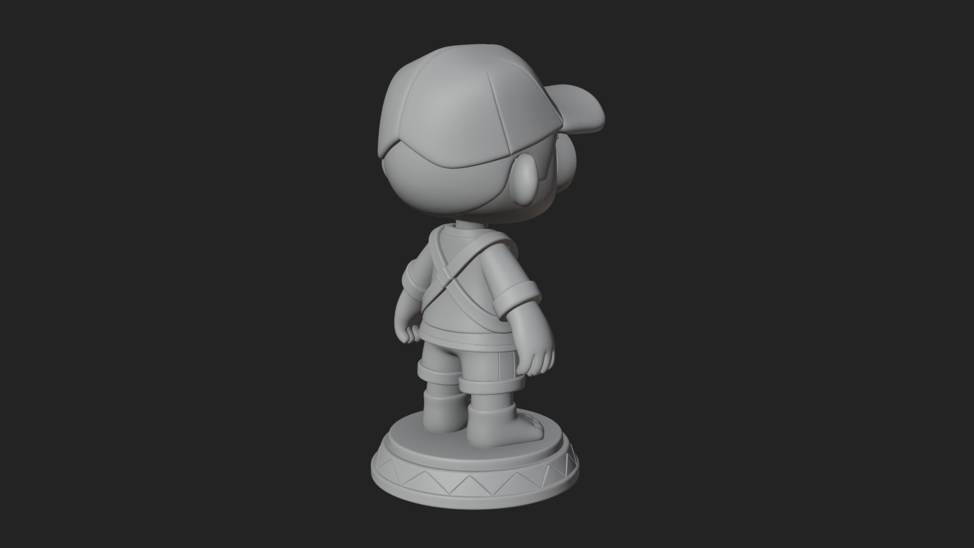 Chibi Camera Boy Statue Design 3 3D Print Model 3D Model