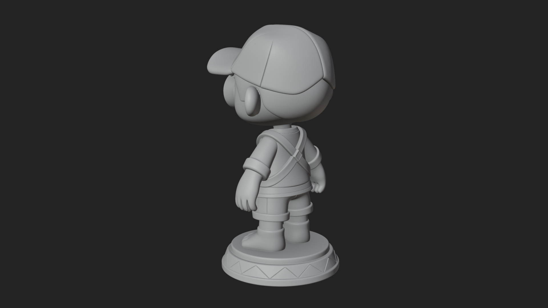 Chibi Camera Boy Statue Design 3 3D Print Model 3D Model