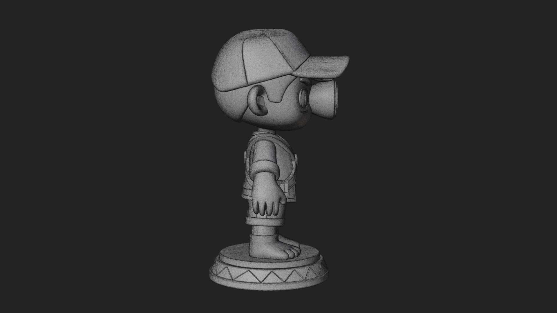Chibi Camera Boy Statue Design 3 3D Print Model 3D Model
