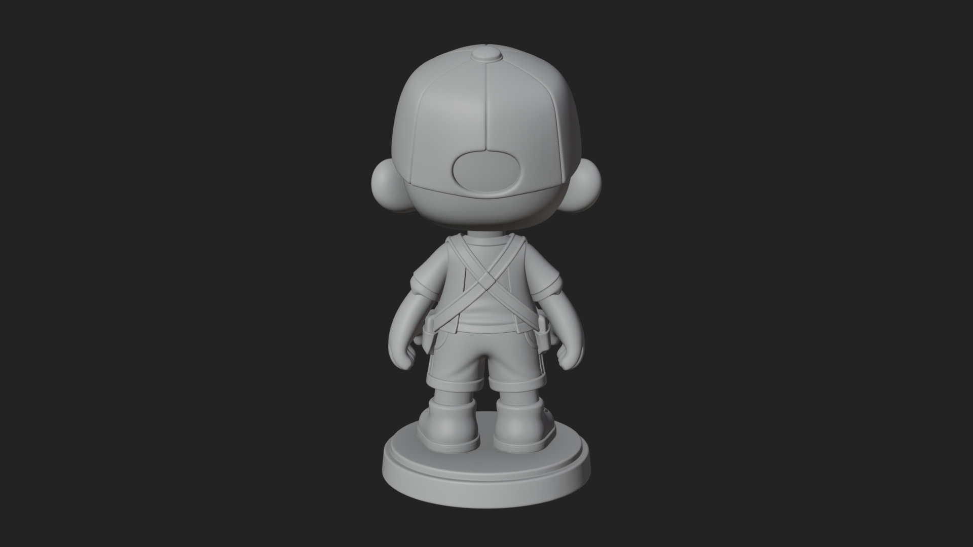 Chibi Camera Boy Statue Design 4 3D Print Model 3D Model