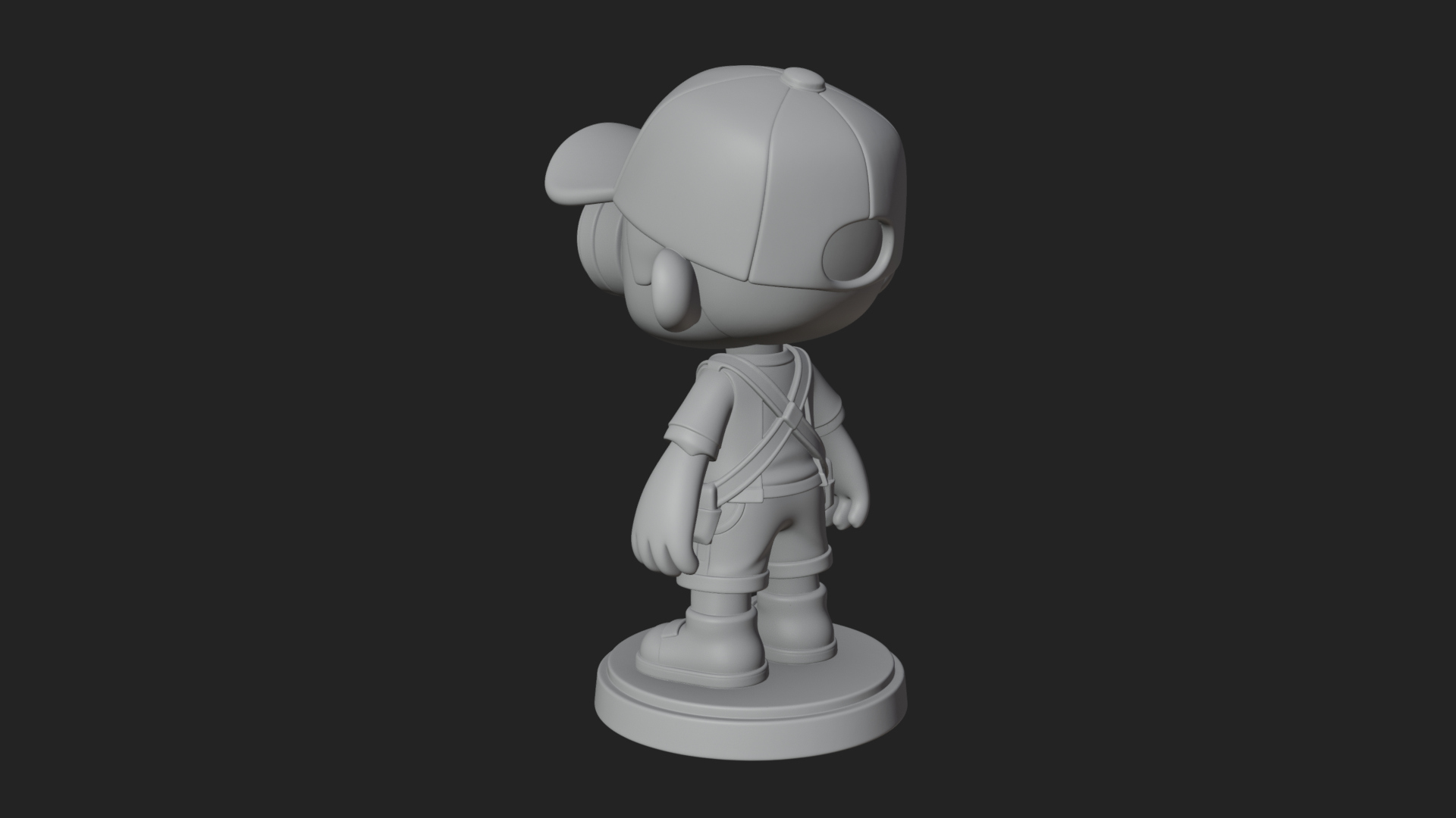 Chibi Camera Boy Statue Design 4 3D Print Model 3D Model
