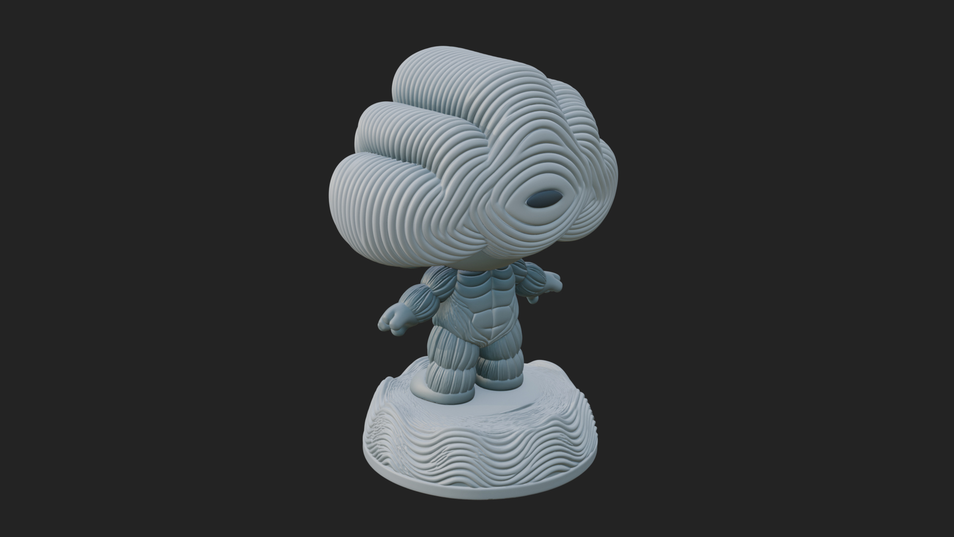Chibi Cloud Spirit Statue Design 1 3D Print Model 3D Model