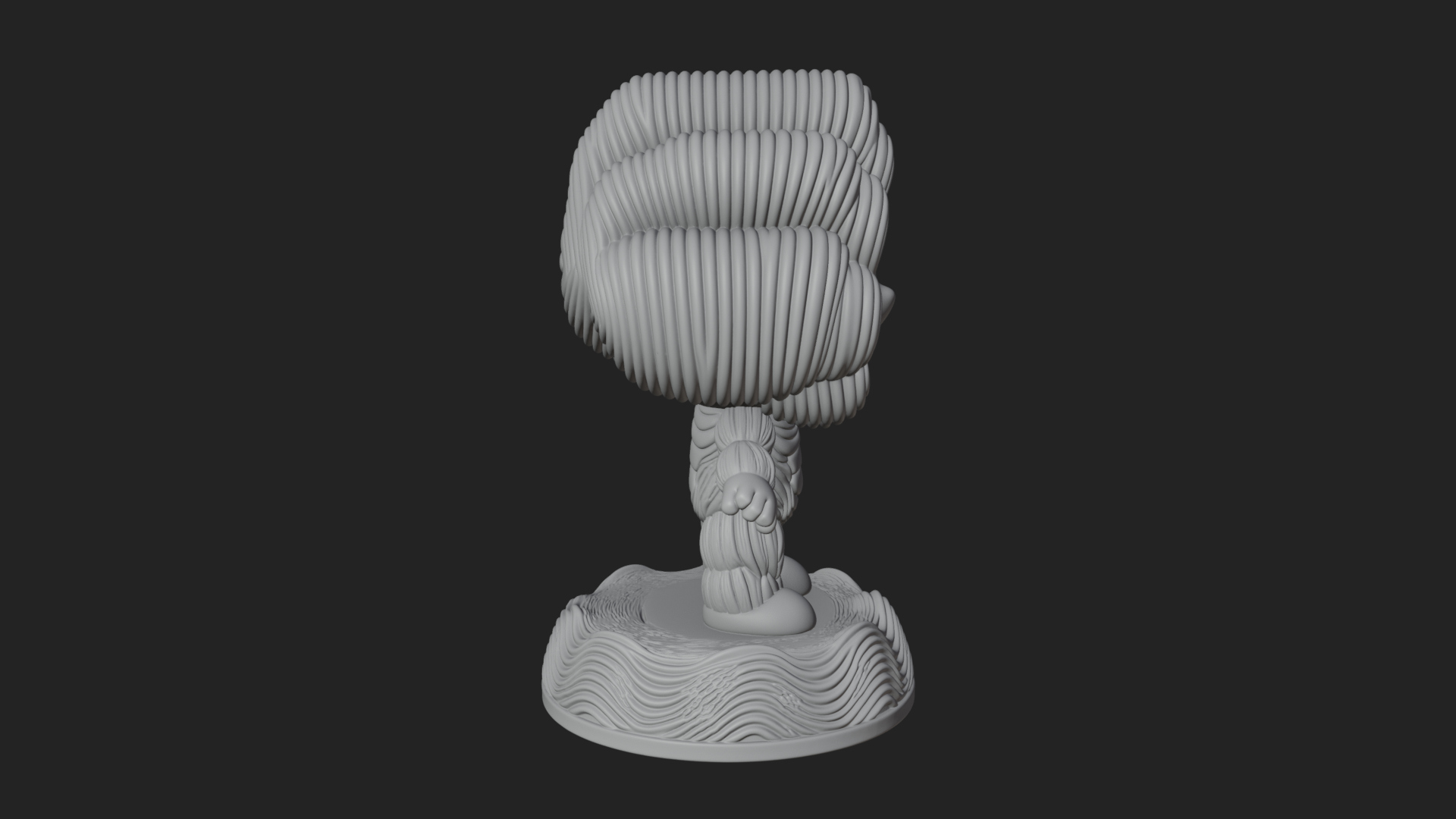Chibi Cloud Spirit Statue Design 1 3D Print Model 3D Model