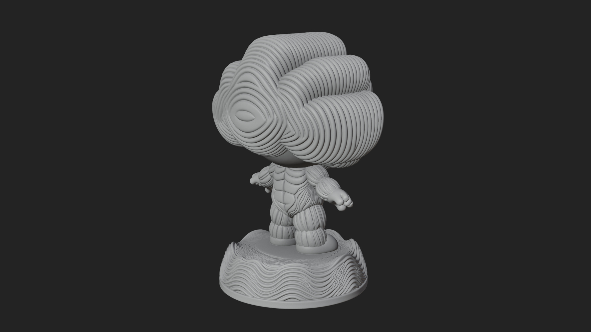 Chibi Cloud Spirit Statue Design 1 3D Print Model 3D Model
