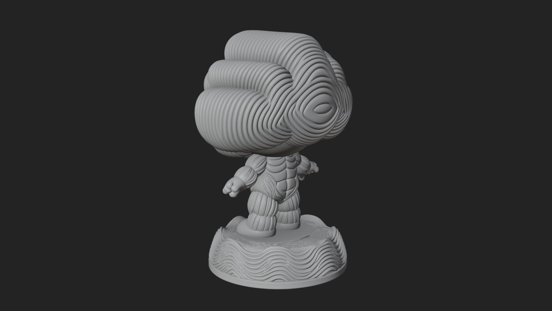 Chibi Cloud Spirit Statue Design 1 3D Print Model 3D Model