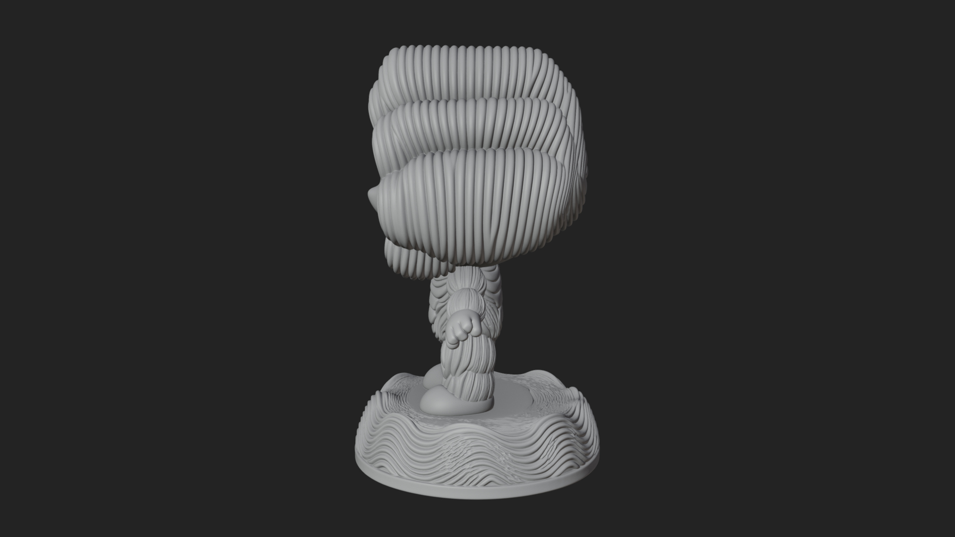 Chibi Cloud Spirit Statue Design 1 3D Print Model 3D Model