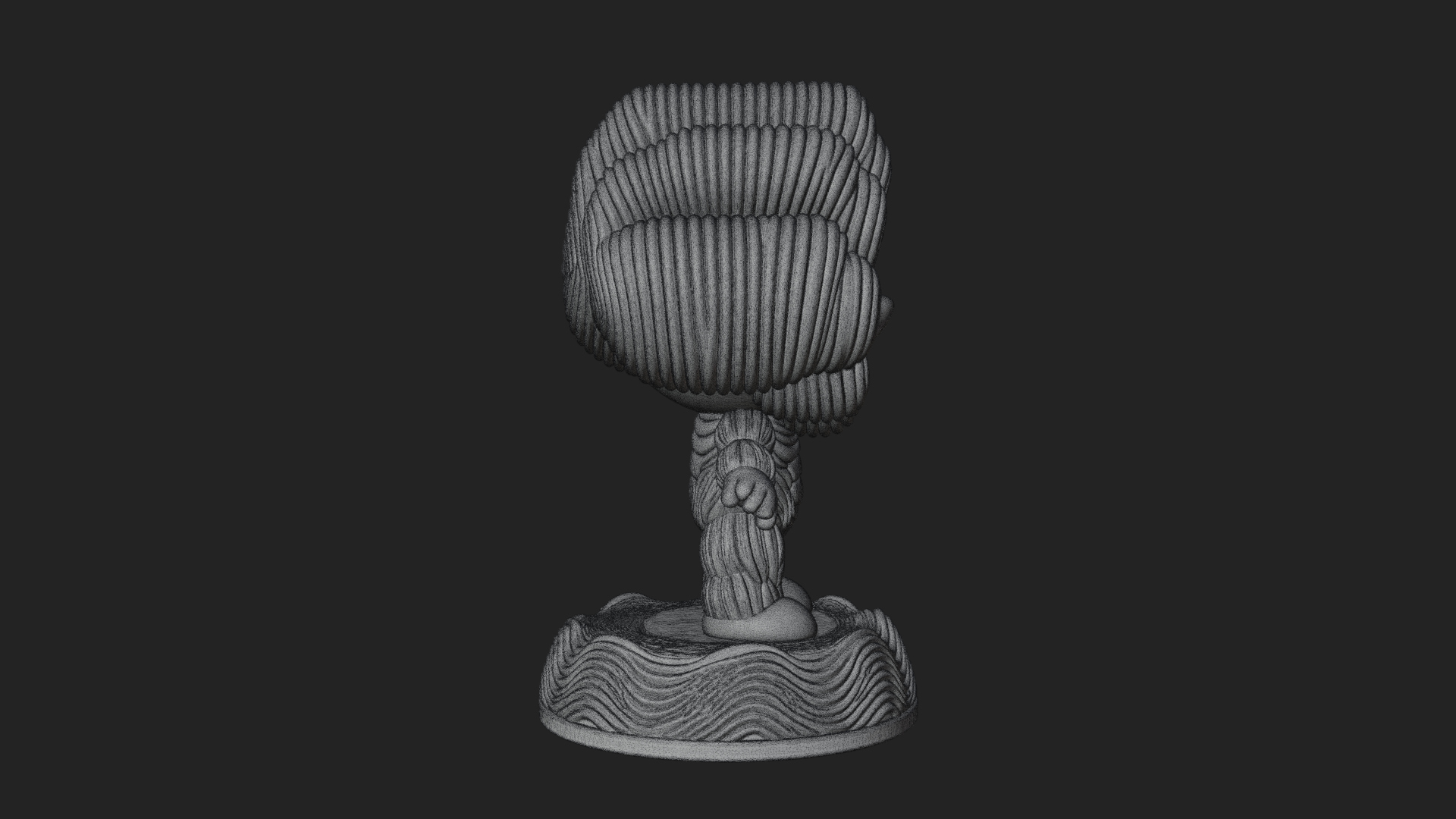 Chibi Cloud Spirit Statue Design 1 3D Print Model 3D Model