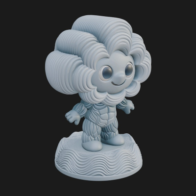 Chibi Cloud Spirit Statue Design 1 3D Print Model