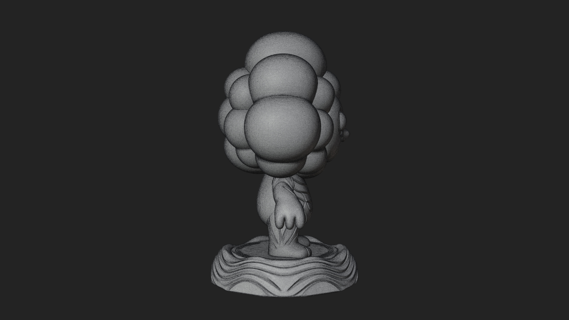 Chibi Cloud Spirit Statue Design 2 3D Print Model 3D Model