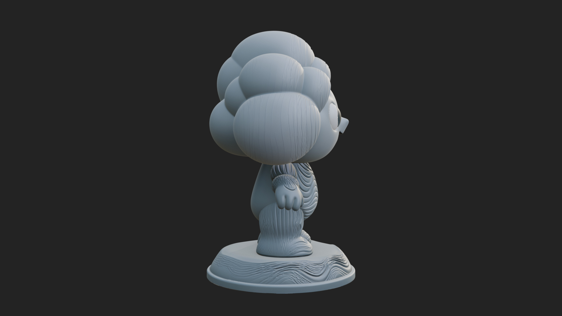 Chibi Cloud Spirit Statue Design 3 3D Print Model 3D Model