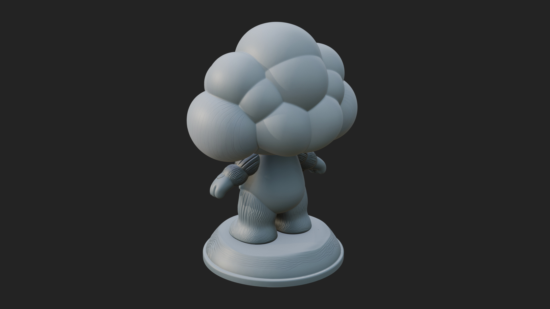 Chibi Cloud Spirit Statue Design 3 3D Print Model 3D Model