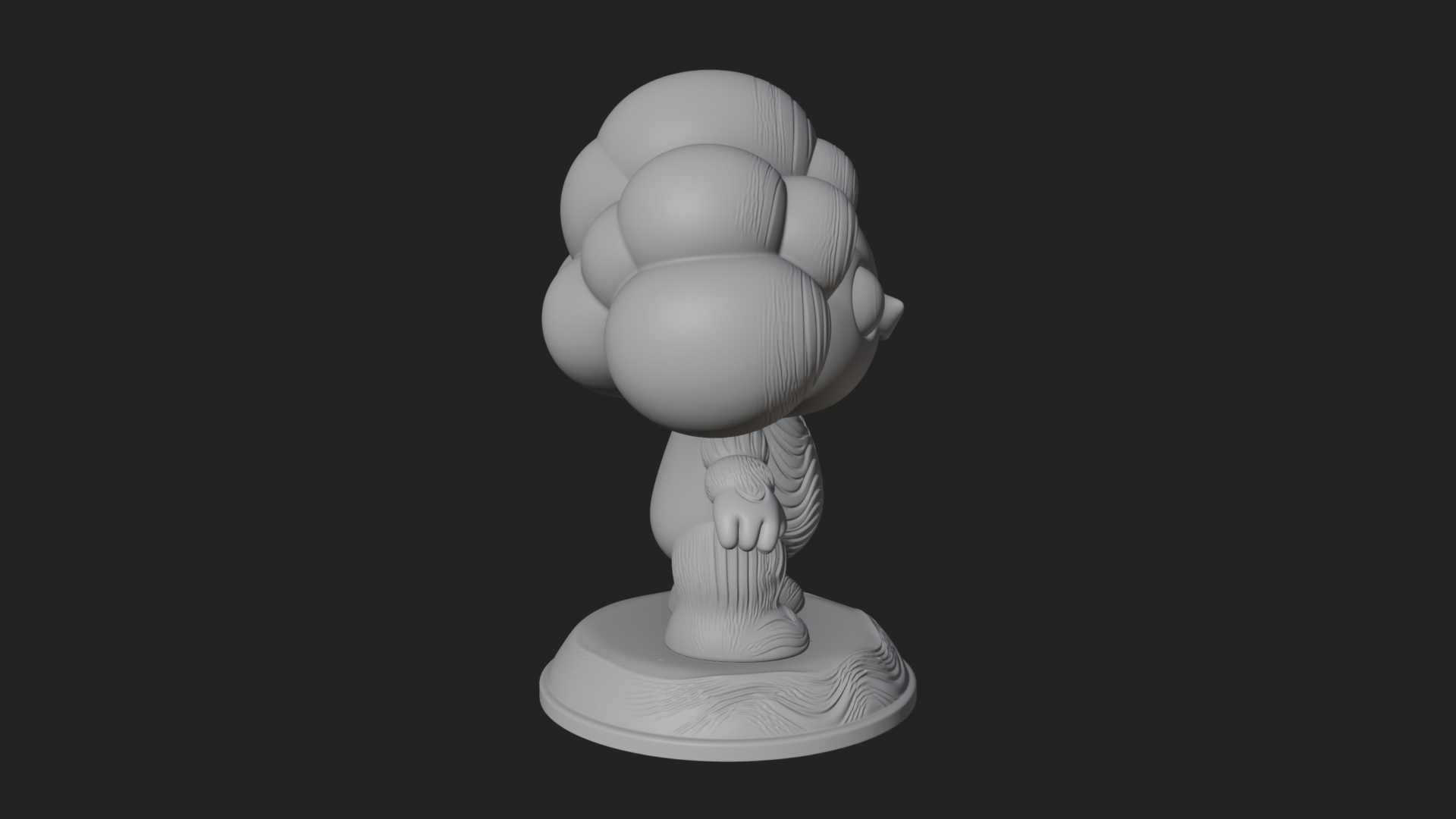 Chibi Cloud Spirit Statue Design 3 3D Print Model 3D Model