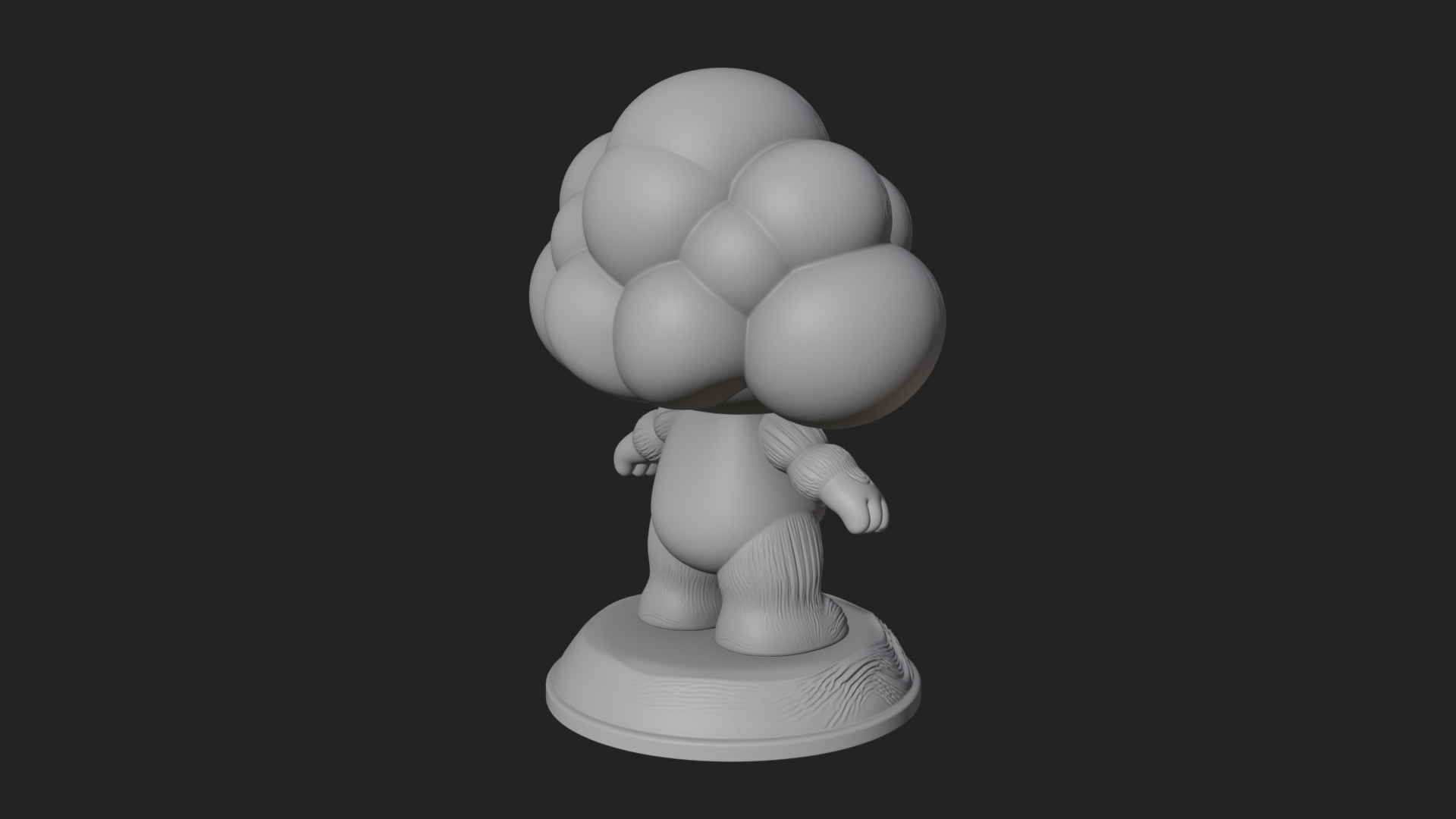 Chibi Cloud Spirit Statue Design 3 3D Print Model 3D Model