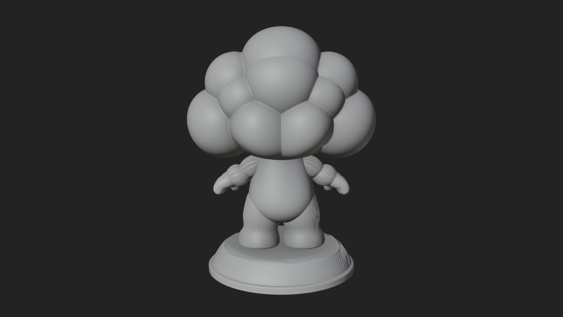 Chibi Cloud Spirit Statue Design 3 3D Print Model 3D Model