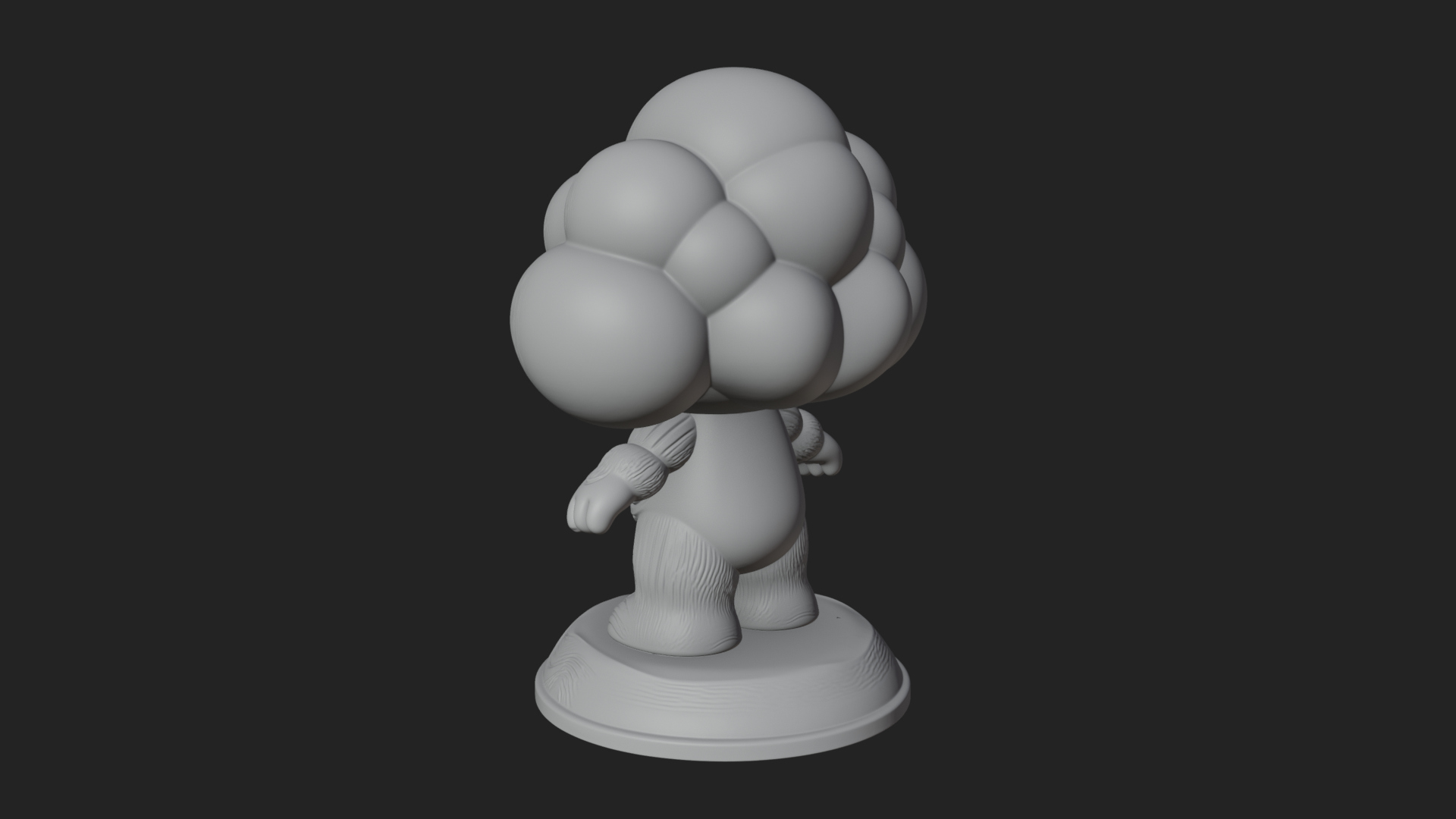 Chibi Cloud Spirit Statue Design 3 3D Print Model 3D Model