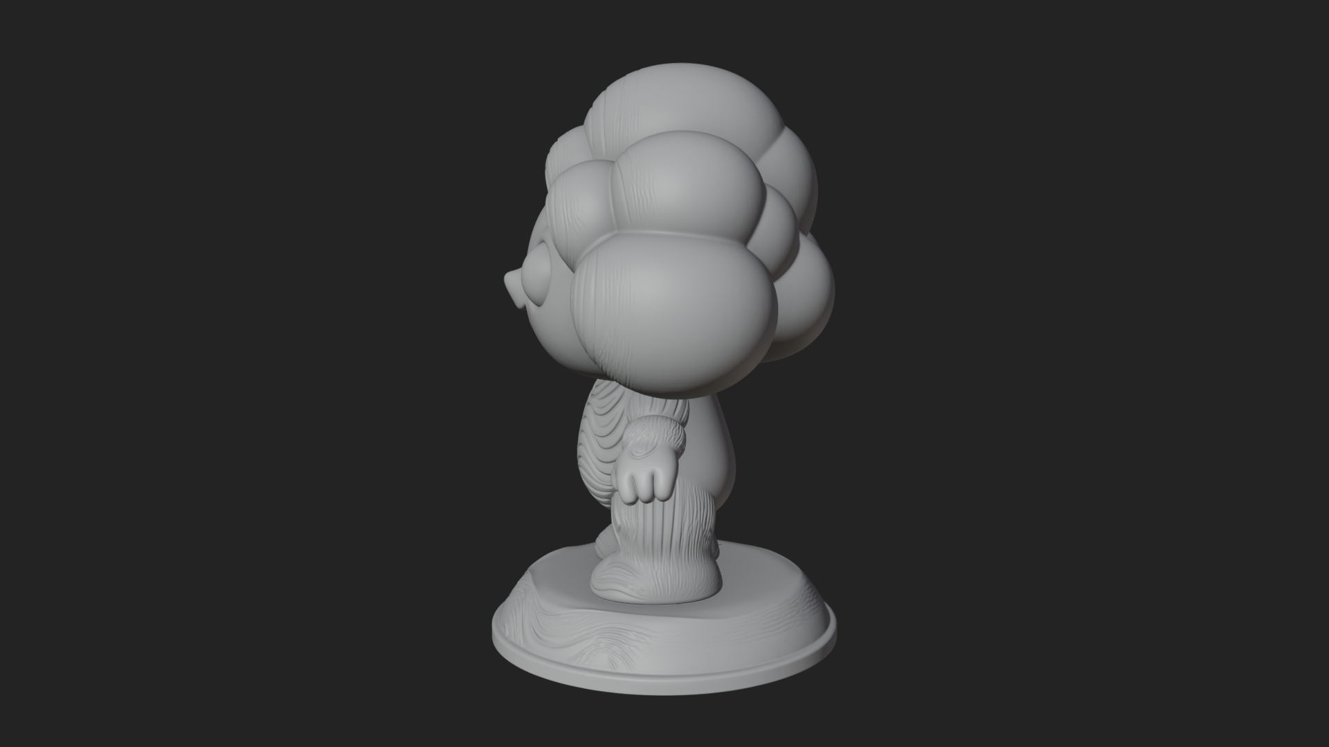 Chibi Cloud Spirit Statue Design 3 3D Print Model 3D Model