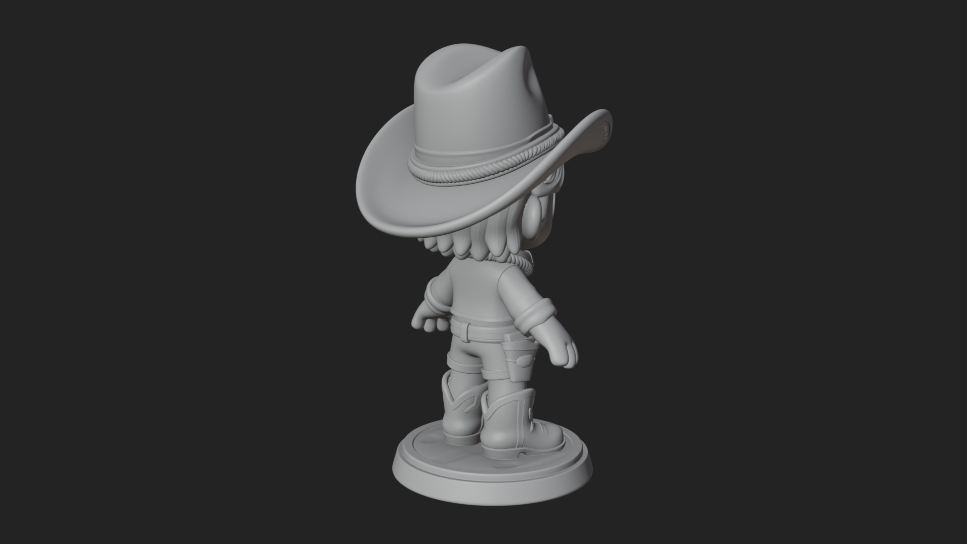 Chibi Cowboy Sheriff Statue Design 8 3D Print Model by ARCHVANTA