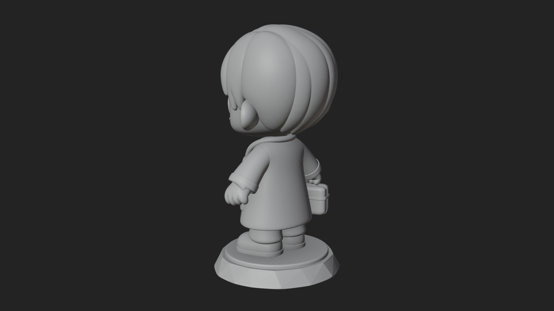 Chibi Doctor with Bag Statue Design 1 3D Print Model 3D Model