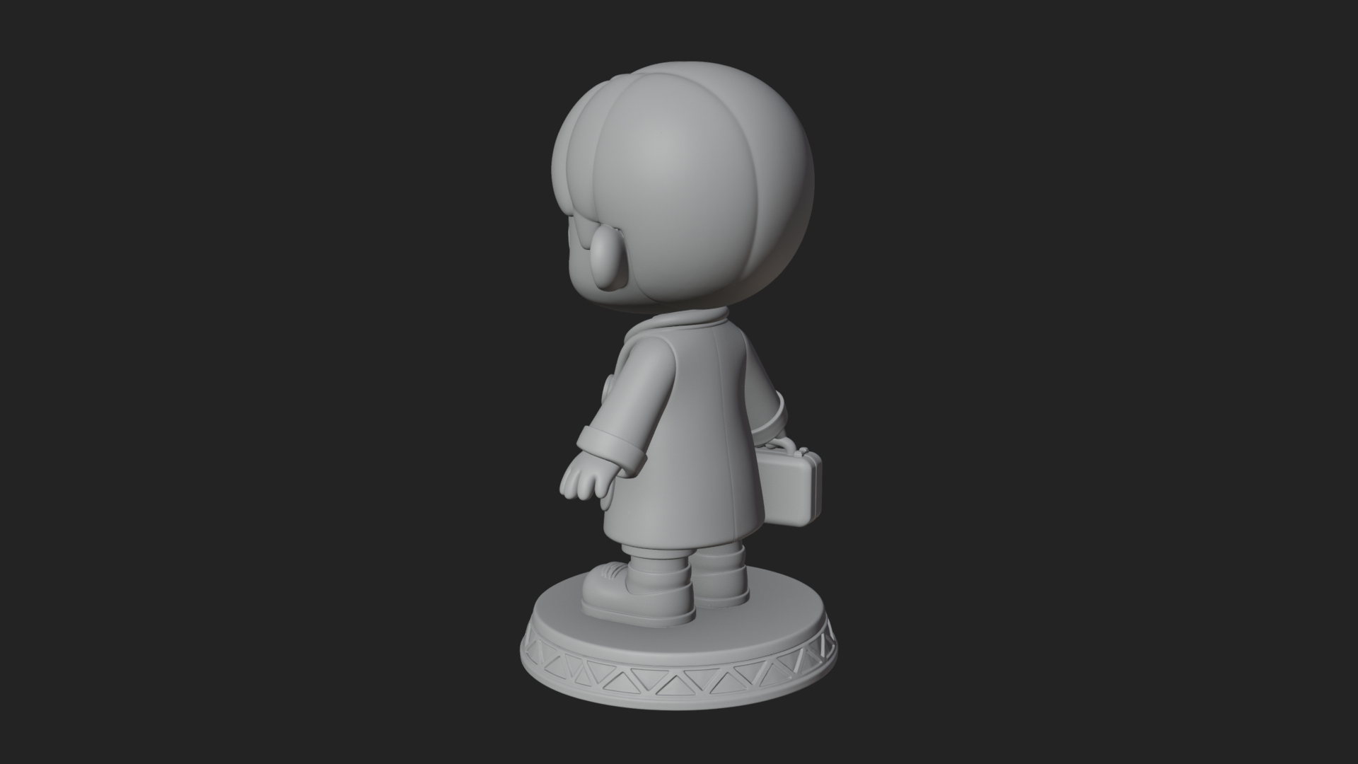 Chibi Doctor with Bag Statue Design 3 3D Print Model 3D Model