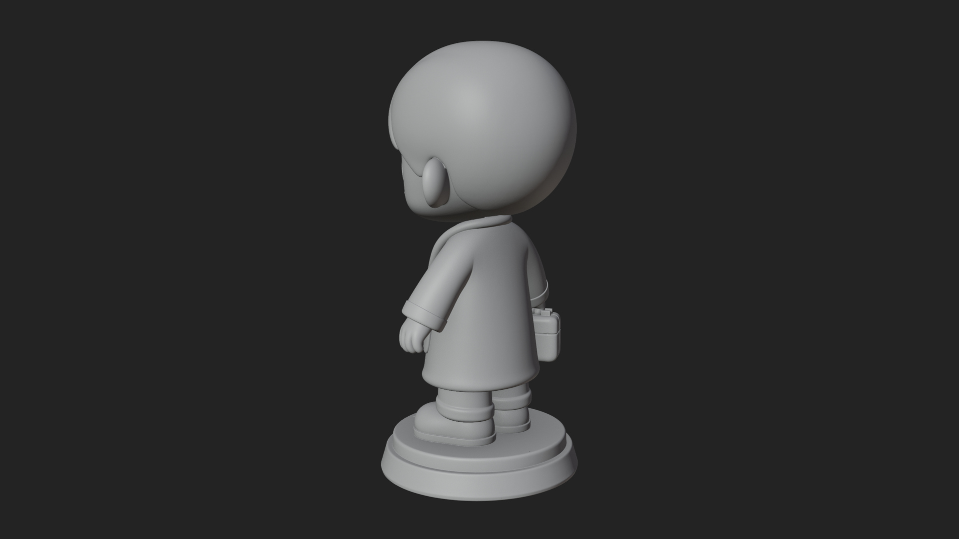 Chibi Doctor with Bag Statue Design 4 3D Print Model 3D Model