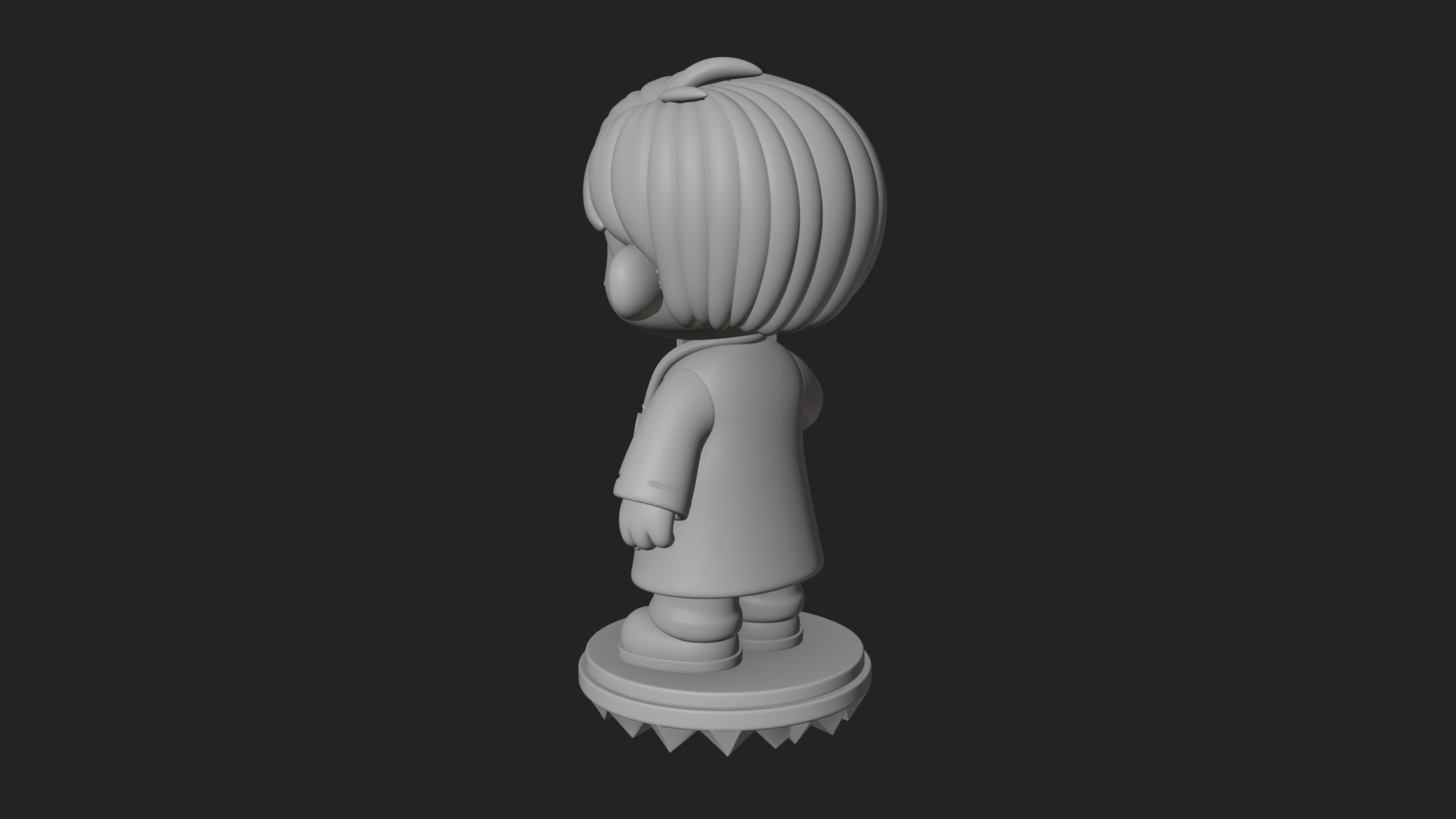 Chibi Doctor With Clipboard Statue Design 1 3D Print Model 3D Model