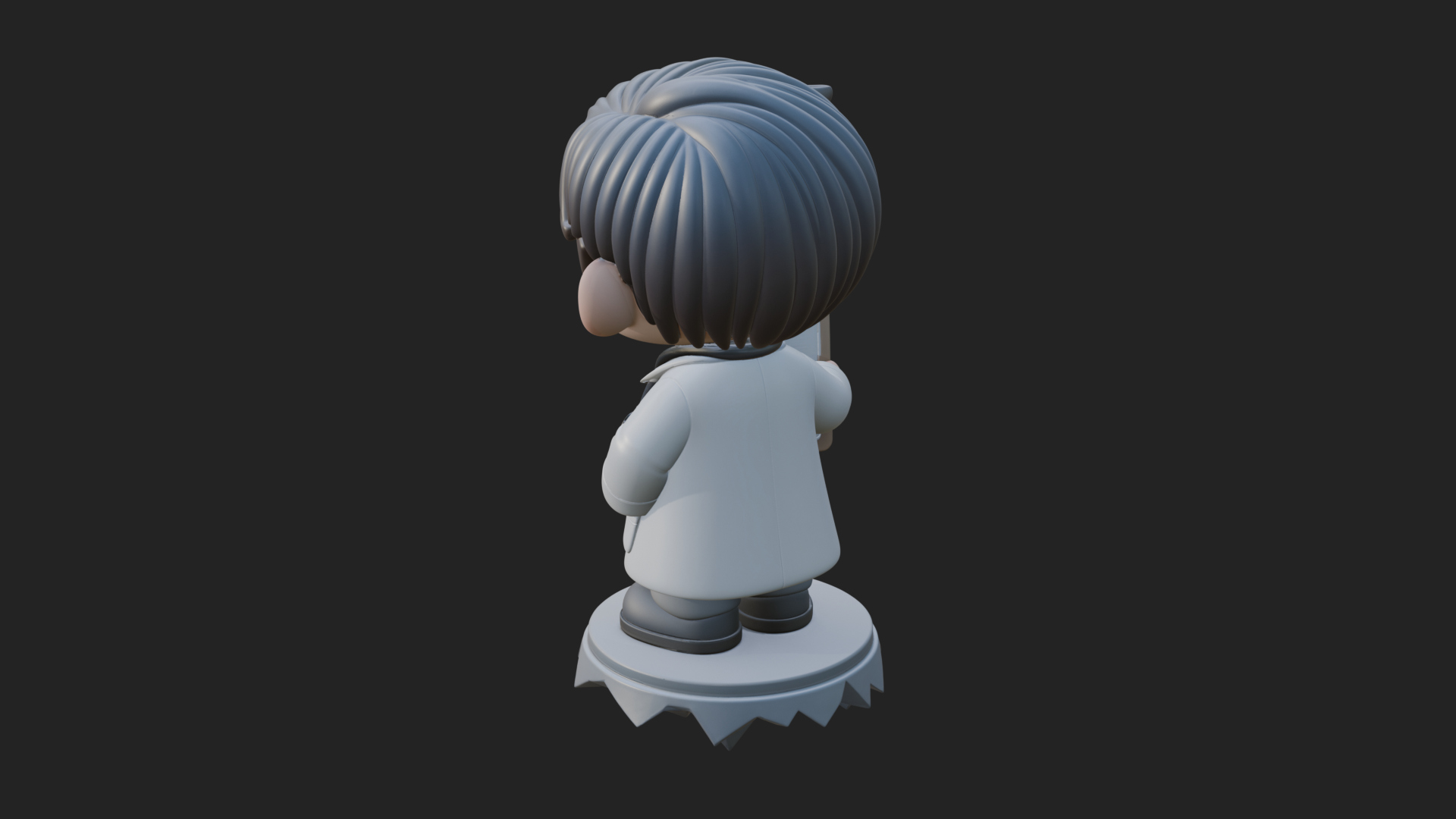 Chibi Doctor With Clipboard Statue Design 2 3D Print Model 3D Model