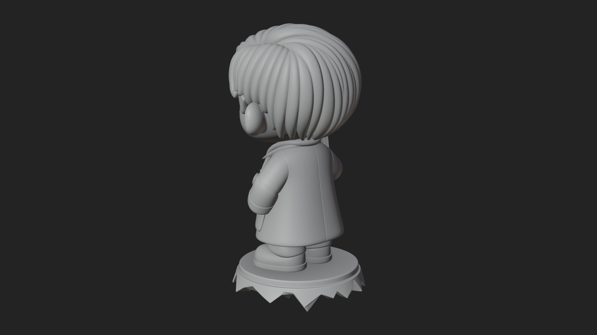 Chibi Doctor With Clipboard Statue Design 2 3D Print Model 3D Model