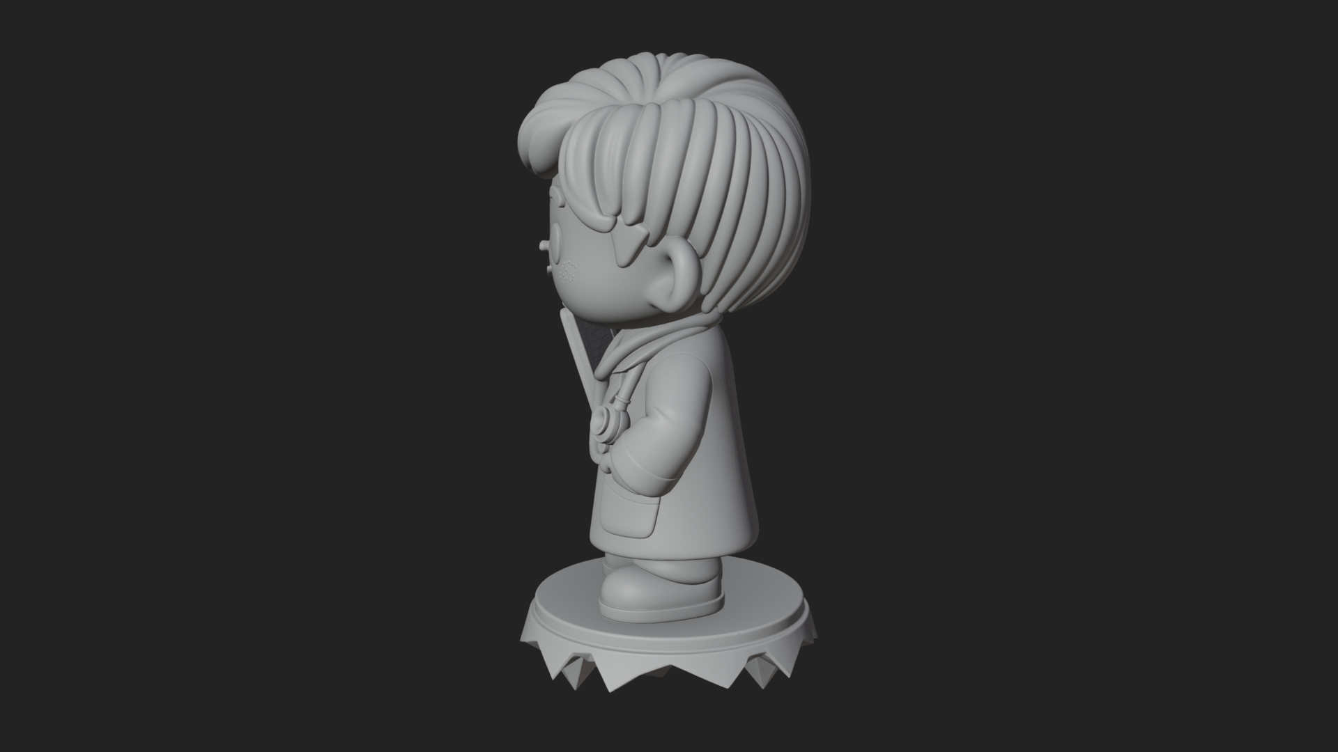 Chibi Doctor With Clipboard Statue Design 2 3D Print Model 3D Model
