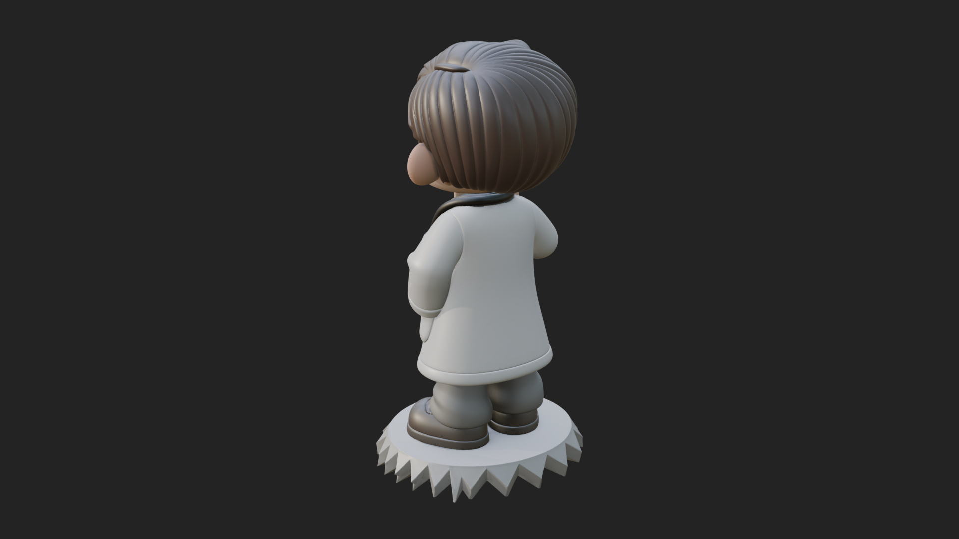 Chibi Doctor With Clipboard Statue Design 3 3D Print Model 3D Model