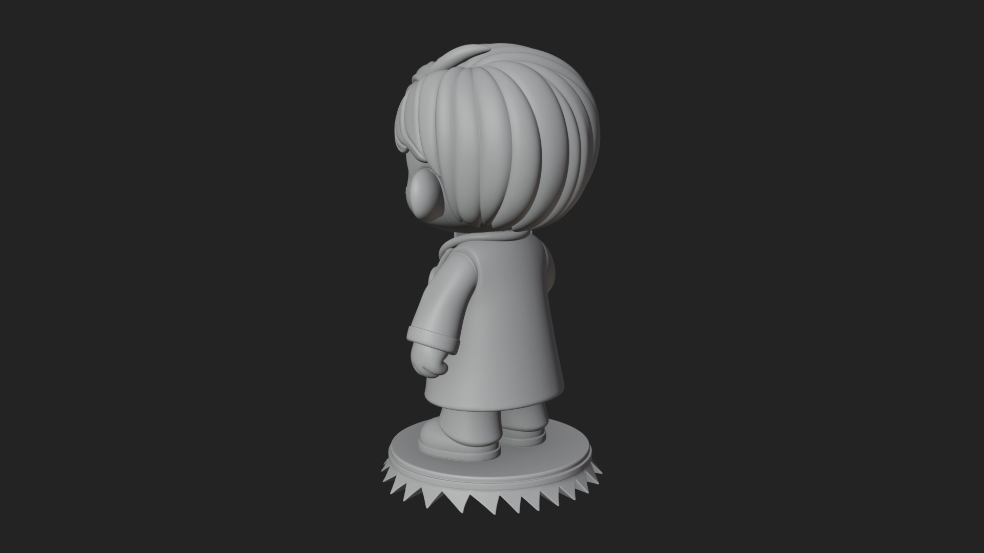 Chibi Doctor With Clipboard Statue Design 4 3D Print Model 3D Model