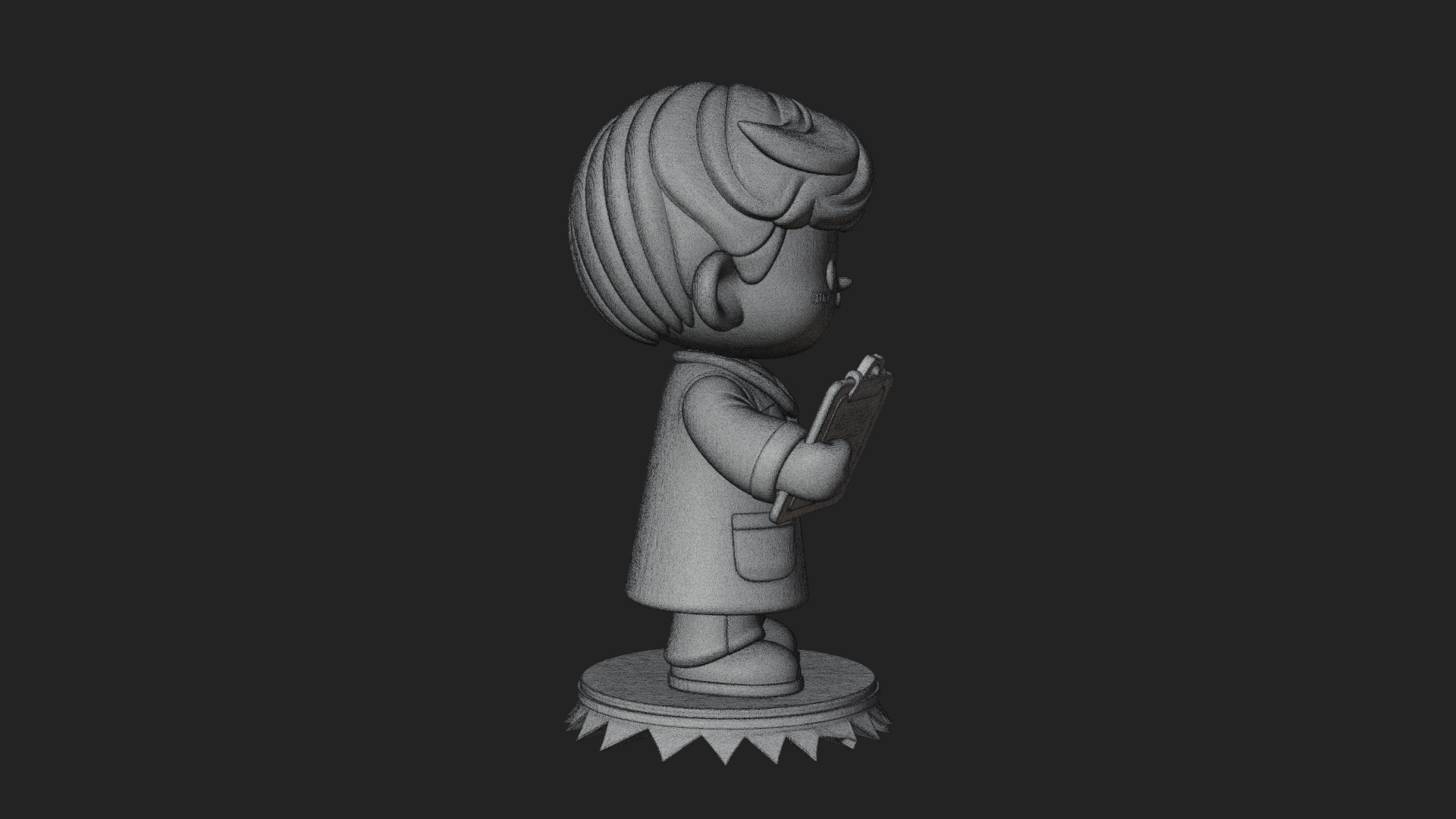 Chibi Doctor With Clipboard Statue Design 4 3D Print Model 3D Model